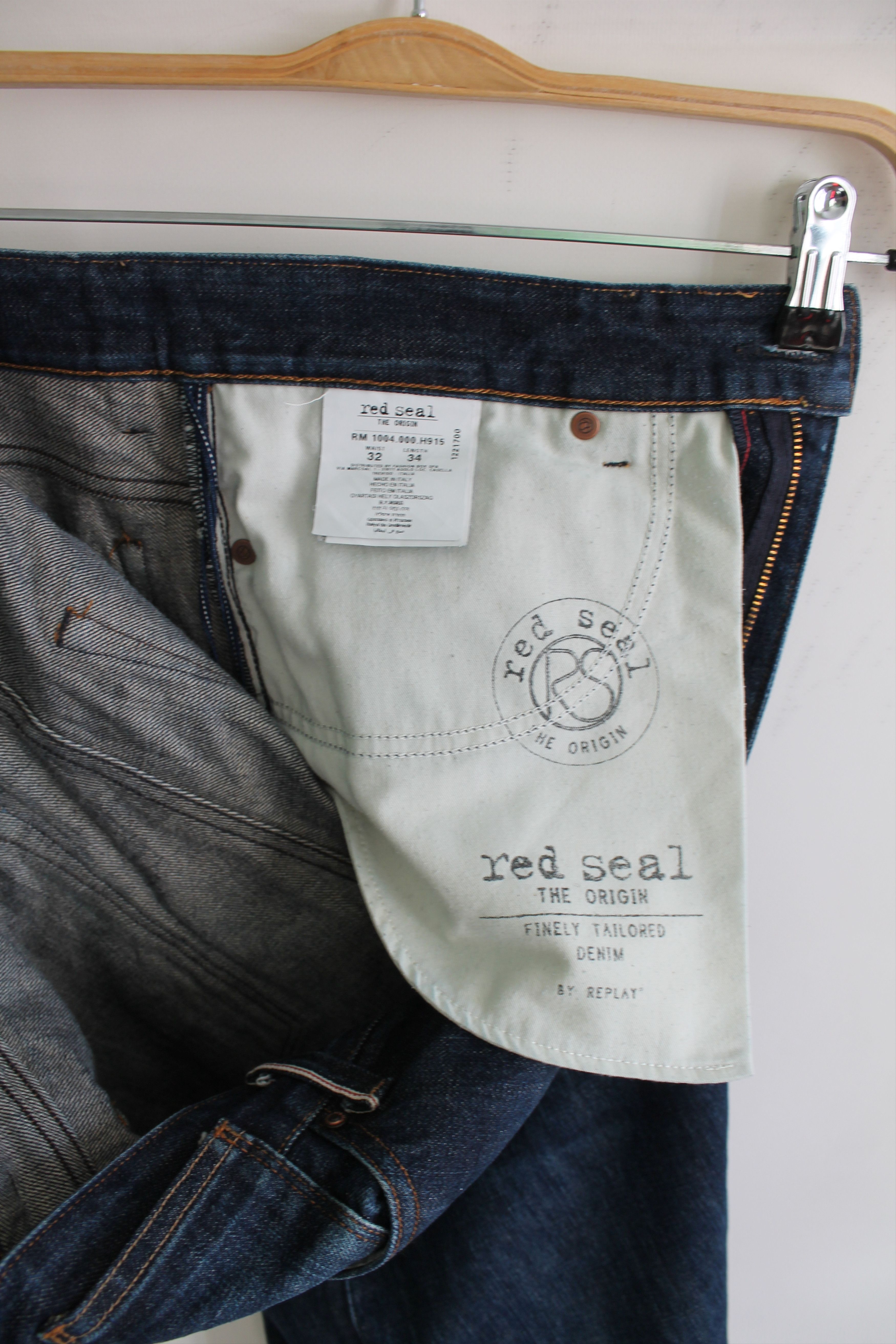 Japanese Brand Red Seal by Replay Japanese Selvedge Slim Fit denim pants Size US 33 - 10 Thumbnail