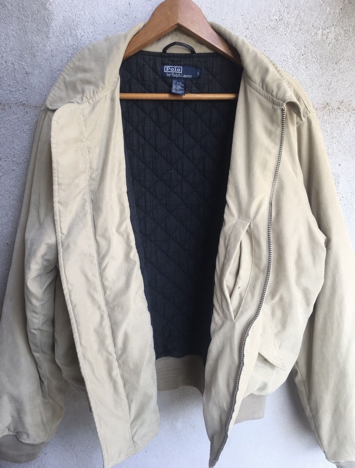 Polo Ralph Lauren Polo Ralph Lauren Suede Quilted Line Bomber Jacket Size US L / EU 52-54 / 3 - 4 Thumbnail