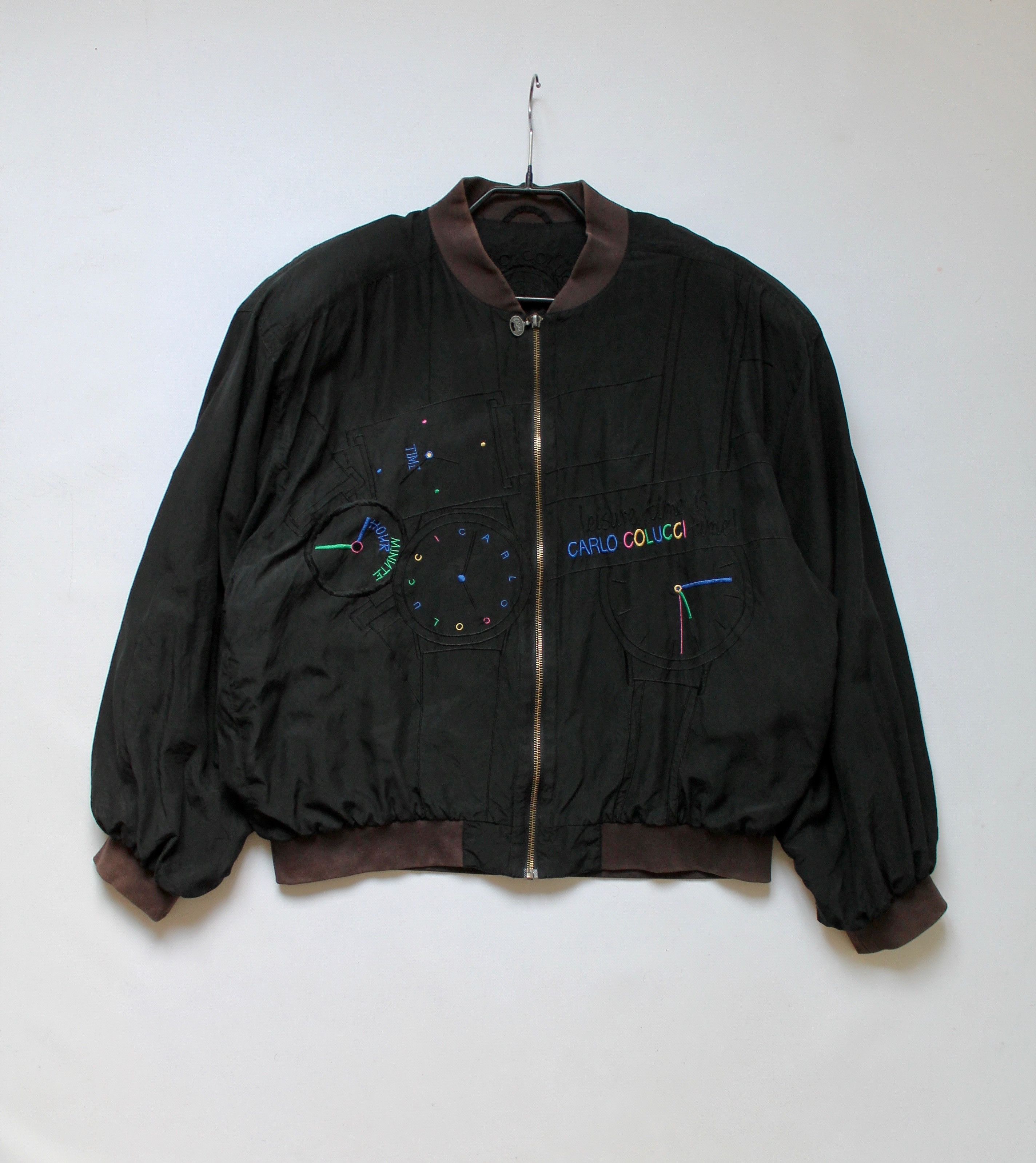 Carlo Colucci 80's RARE CARLO COLUCCI Private Silk Jacket Full Zip WATCH Size US L / EU 52-54 / 3 - 7 Thumbnail