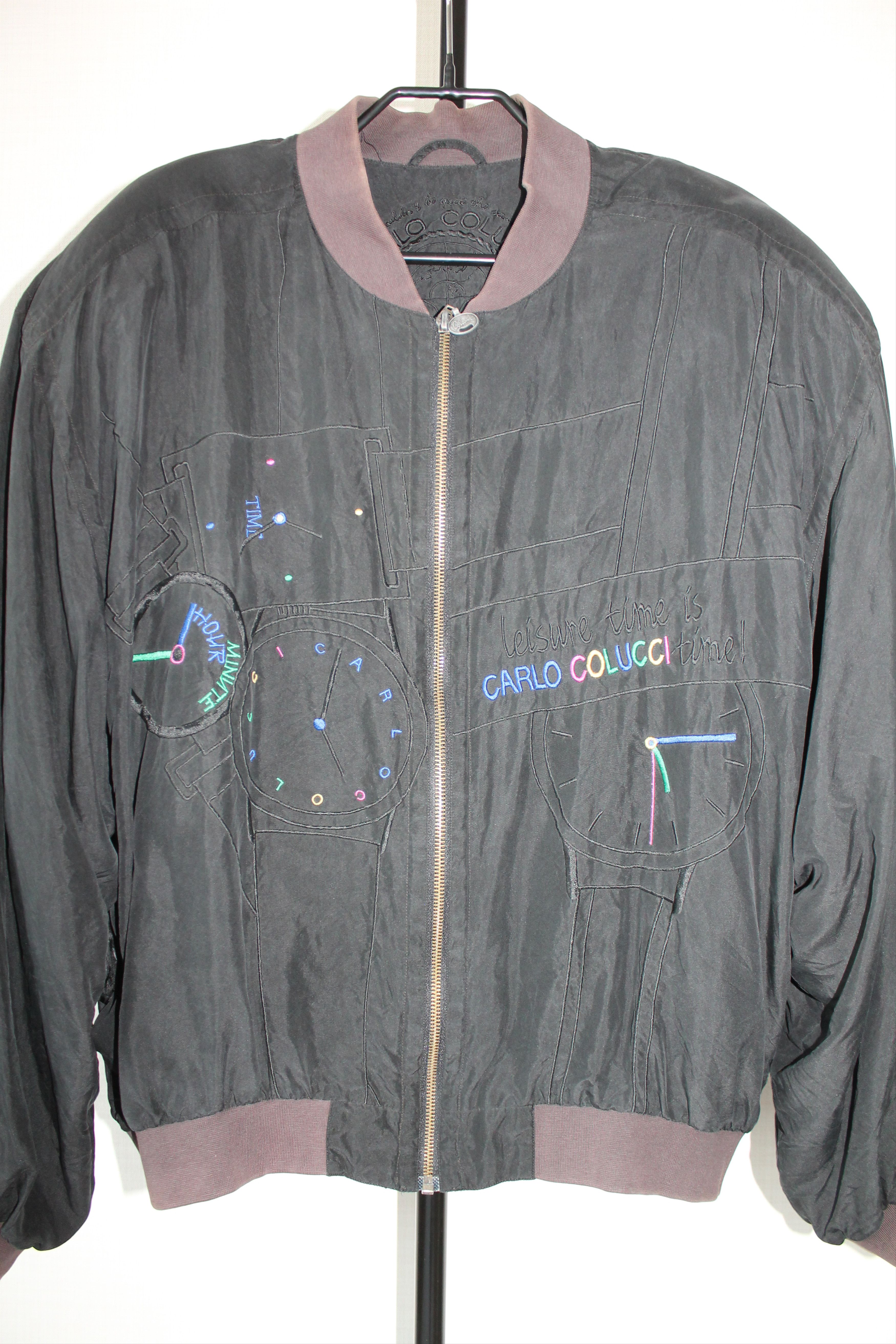 Carlo Colucci 80's RARE CARLO COLUCCI Private Silk Jacket Full Zip WATCH Size US L / EU 52-54 / 3 - 2 Thumbnail