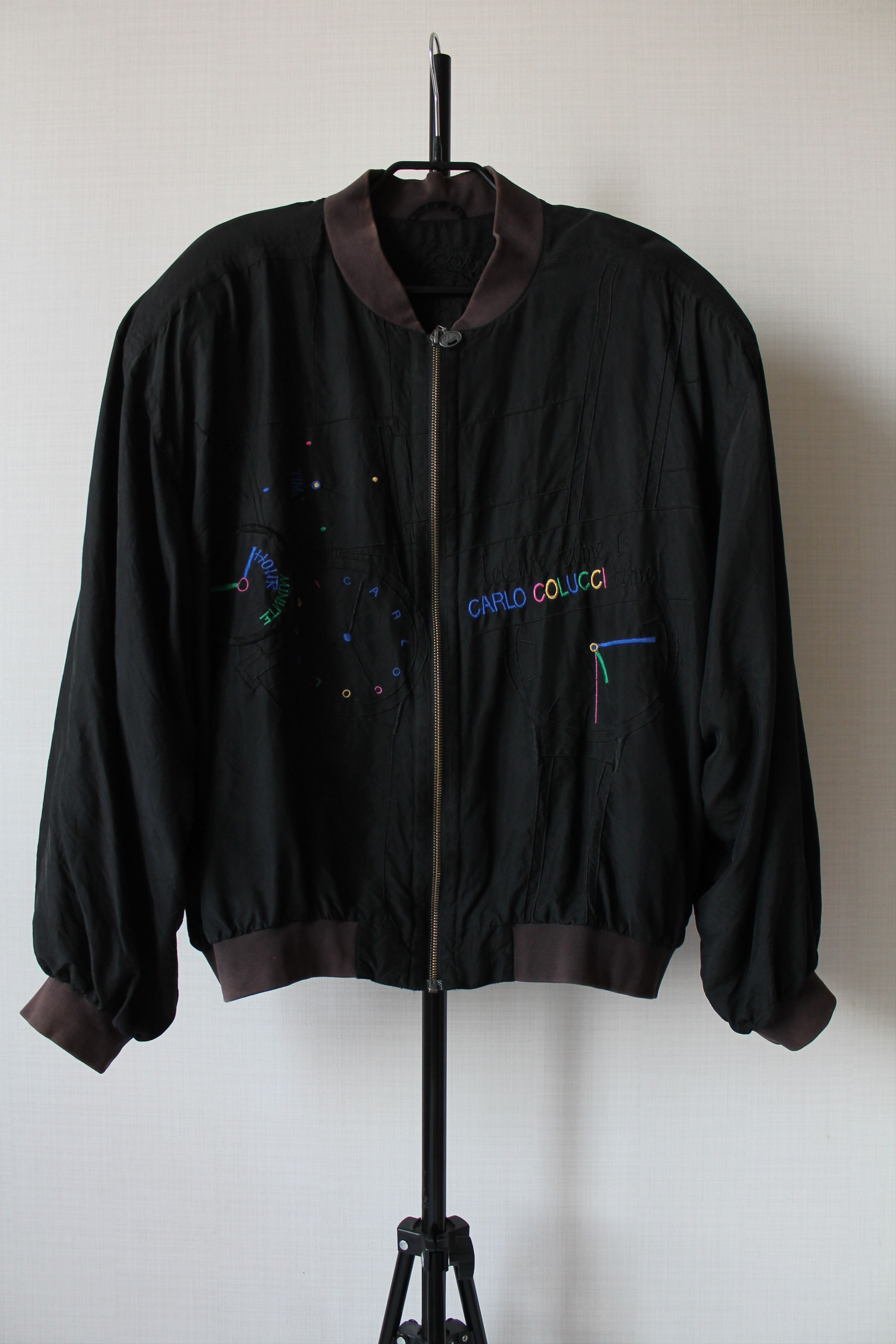Carlo Colucci 80's RARE CARLO COLUCCI Private Silk Jacket Full Zip WATCH Size US L / EU 52-54 / 3 - 3 Thumbnail