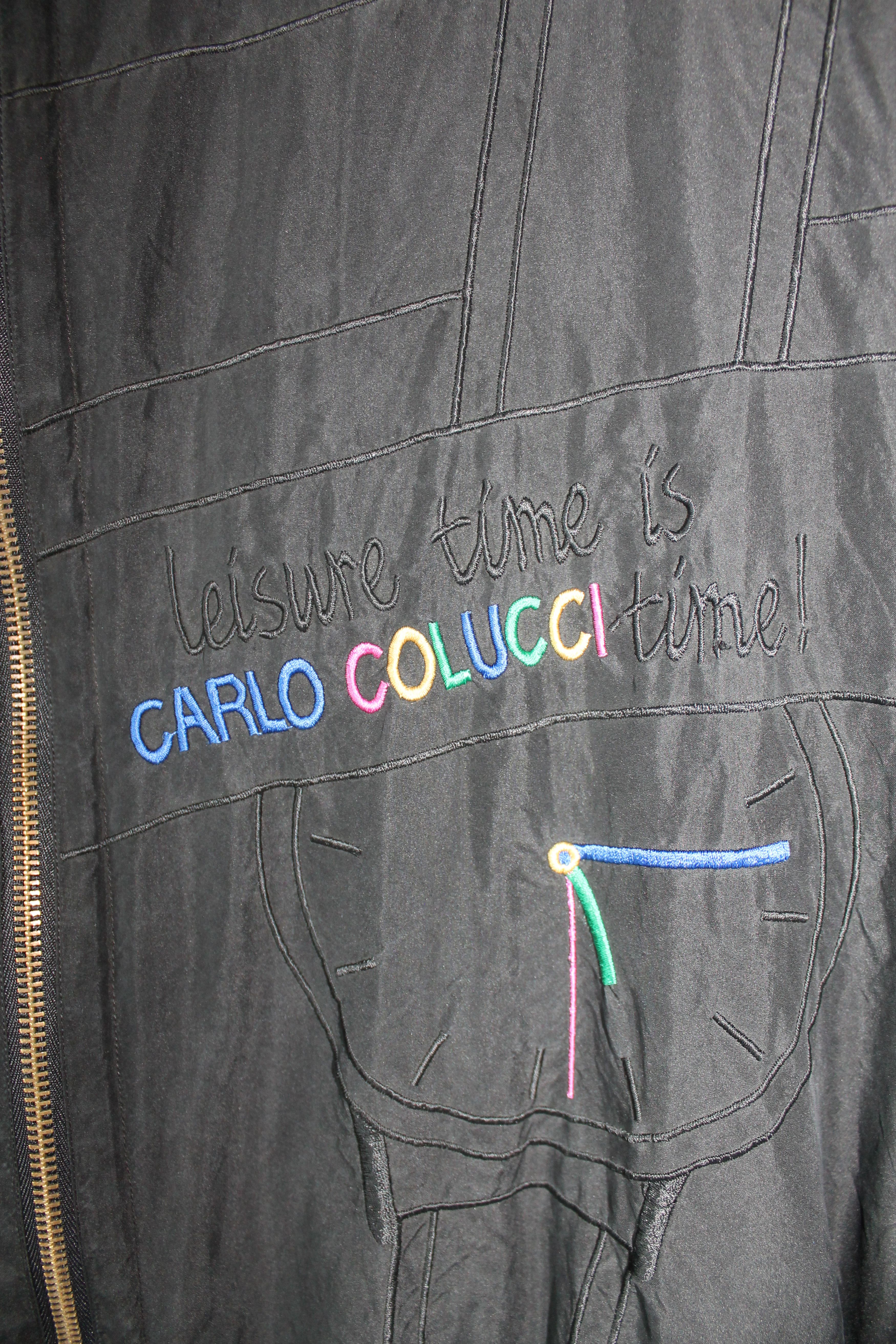 Carlo Colucci 80's RARE CARLO COLUCCI Private Silk Jacket Full Zip WATCH Size US L / EU 52-54 / 3 - 4 Thumbnail
