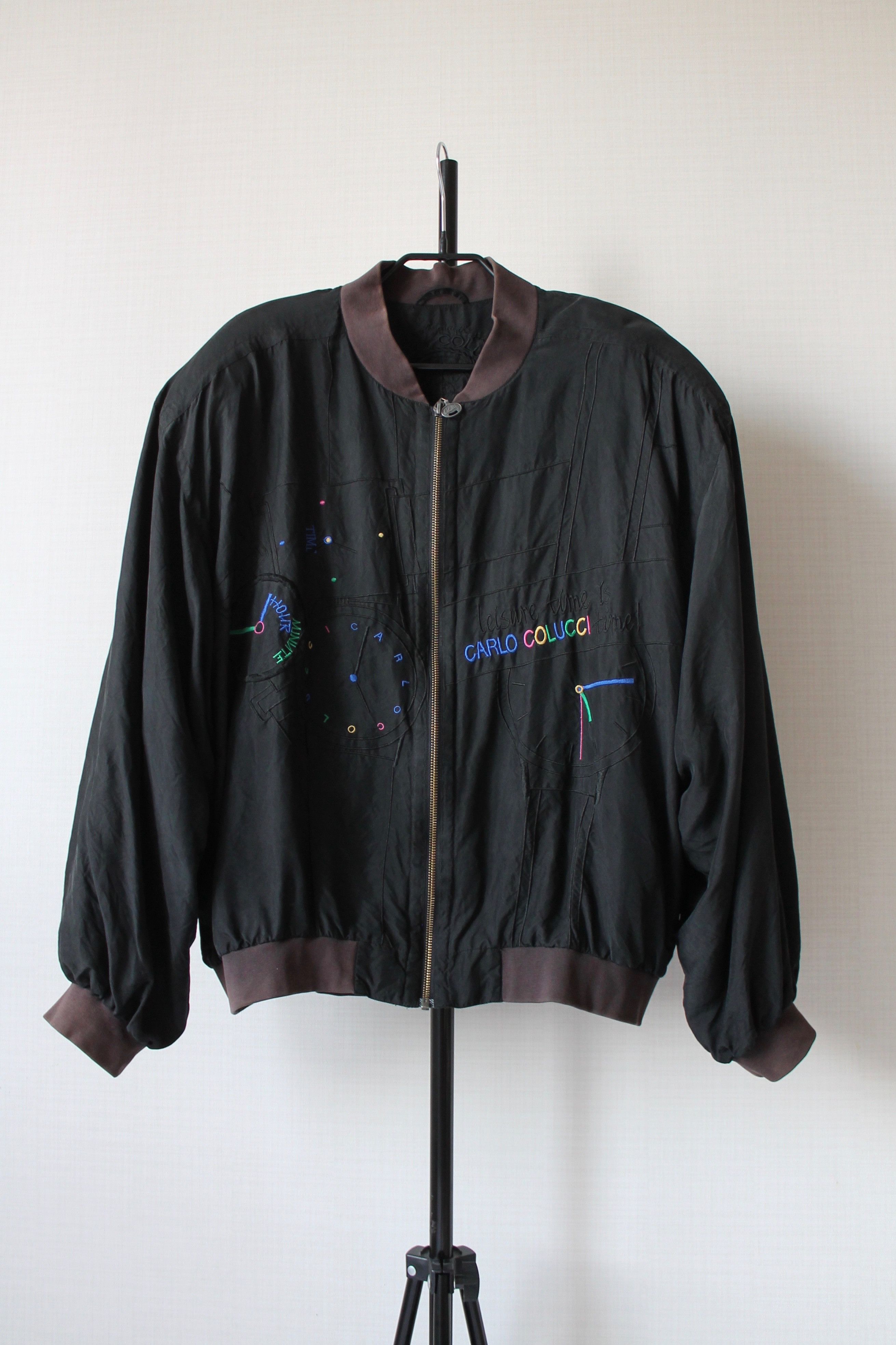 Carlo Colucci 80's RARE CARLO COLUCCI Private Silk Jacket Full Zip WATCH Size US L / EU 52-54 / 3 - 1 Thumbnail