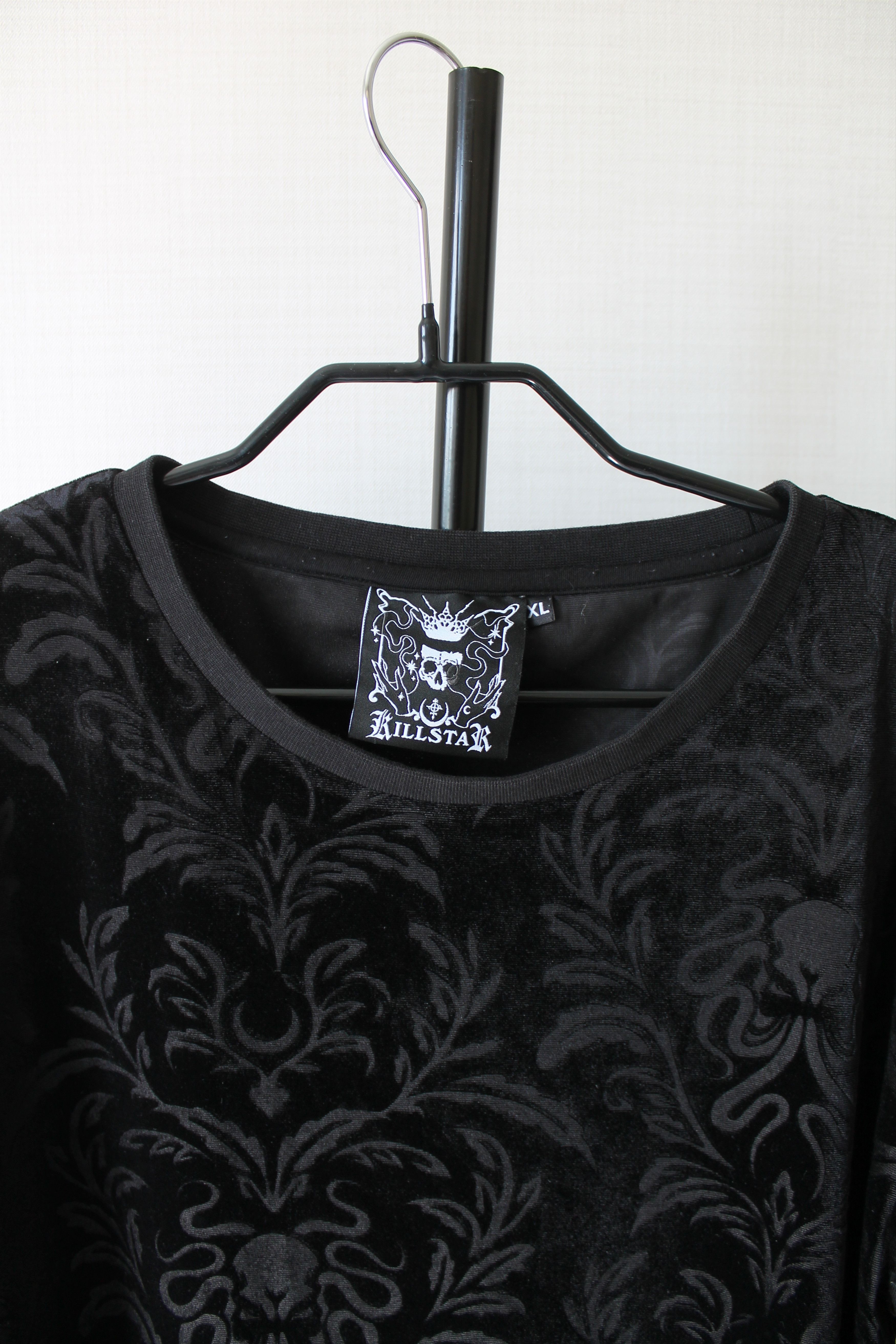 Killstar Killstar Velvet T-shirt Black Tee XL Short Sleeve Metal Size US XL / EU 56 / 4 - 3 Thumbnail
