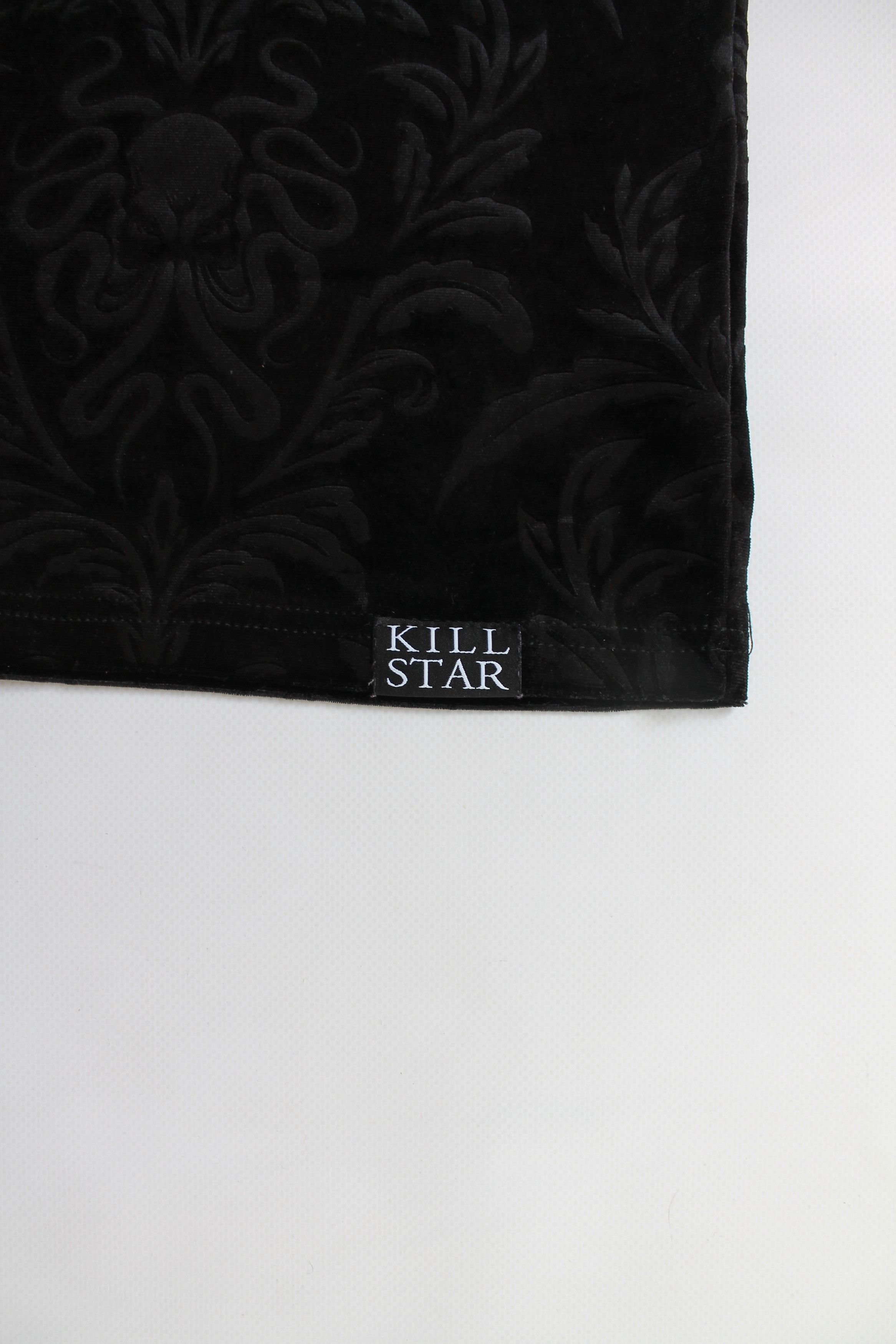 Killstar Killstar Velvet T-shirt Black Tee XL Short Sleeve Metal Size US XL / EU 56 / 4 - 7 Thumbnail
