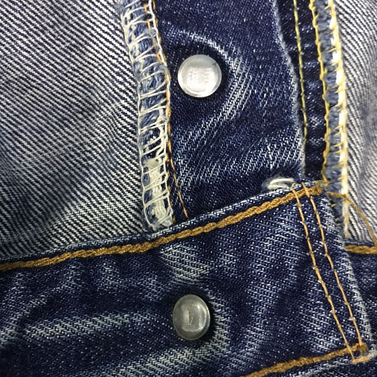 Levi's Vintage Clothing 💥 Levis Sashiko💥 Vintage Levis Big E Top Button 4💥 Size US 32 / EU 48 - 6 Thumbnail