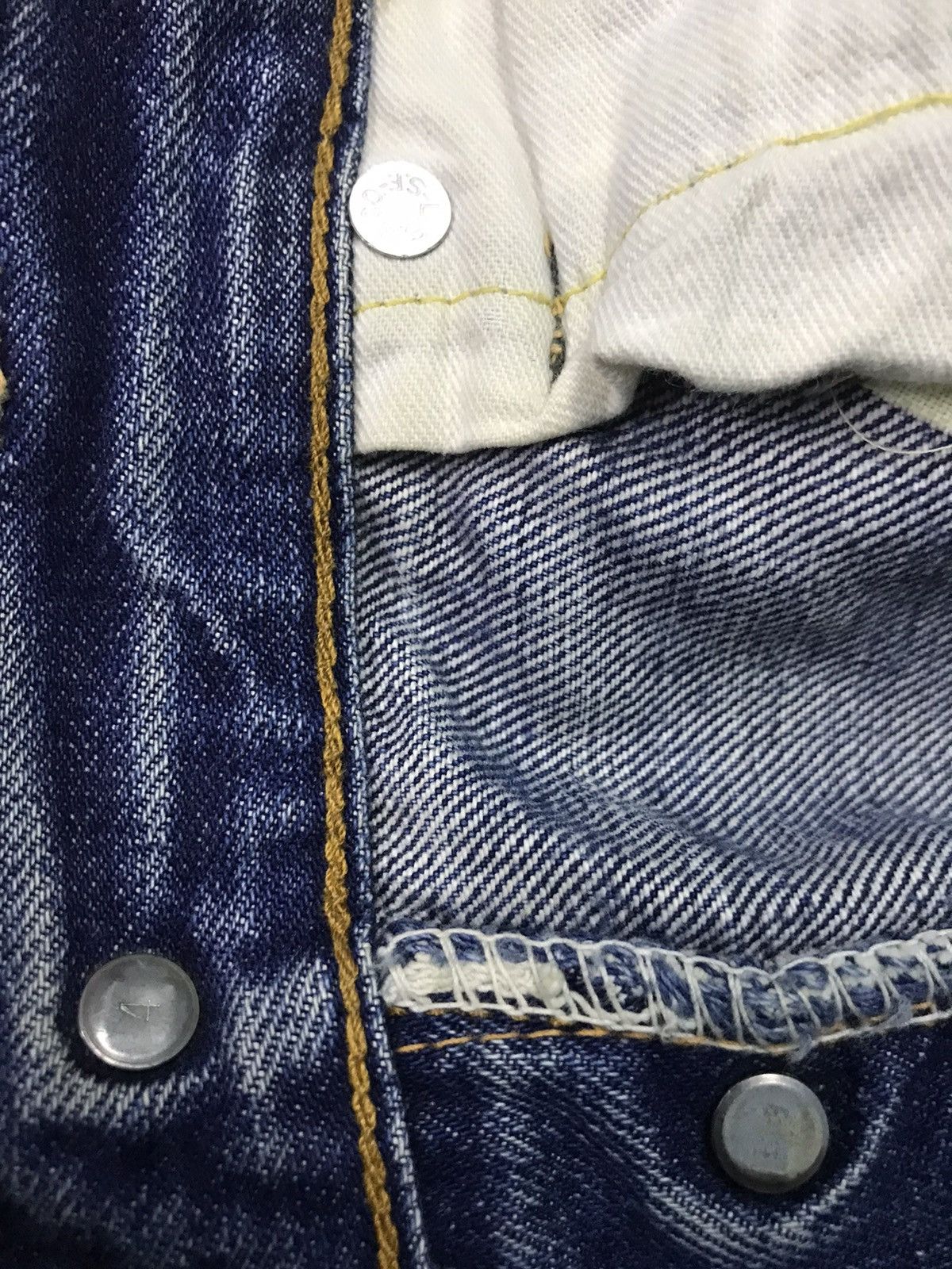 Levi's Vintage Clothing 💥 Levis Sashiko💥 Vintage Levis Big E Top Button 4💥 Size US 32 / EU 48 - 14 Thumbnail