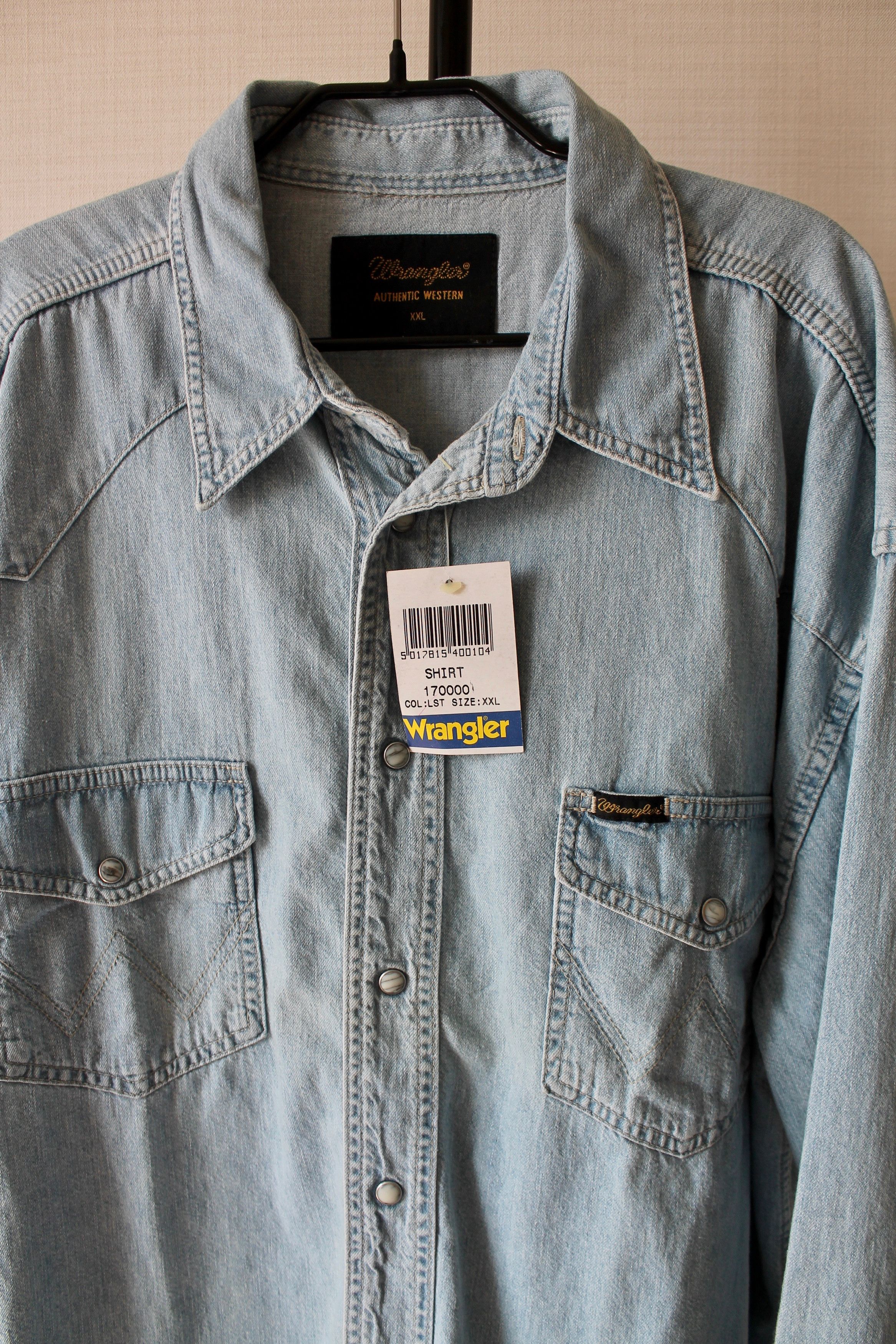 Vintage Wrangler Western Denim Shirt XXL Blue Size US XXL / EU 58 / 5 - 2 Thumbnail
