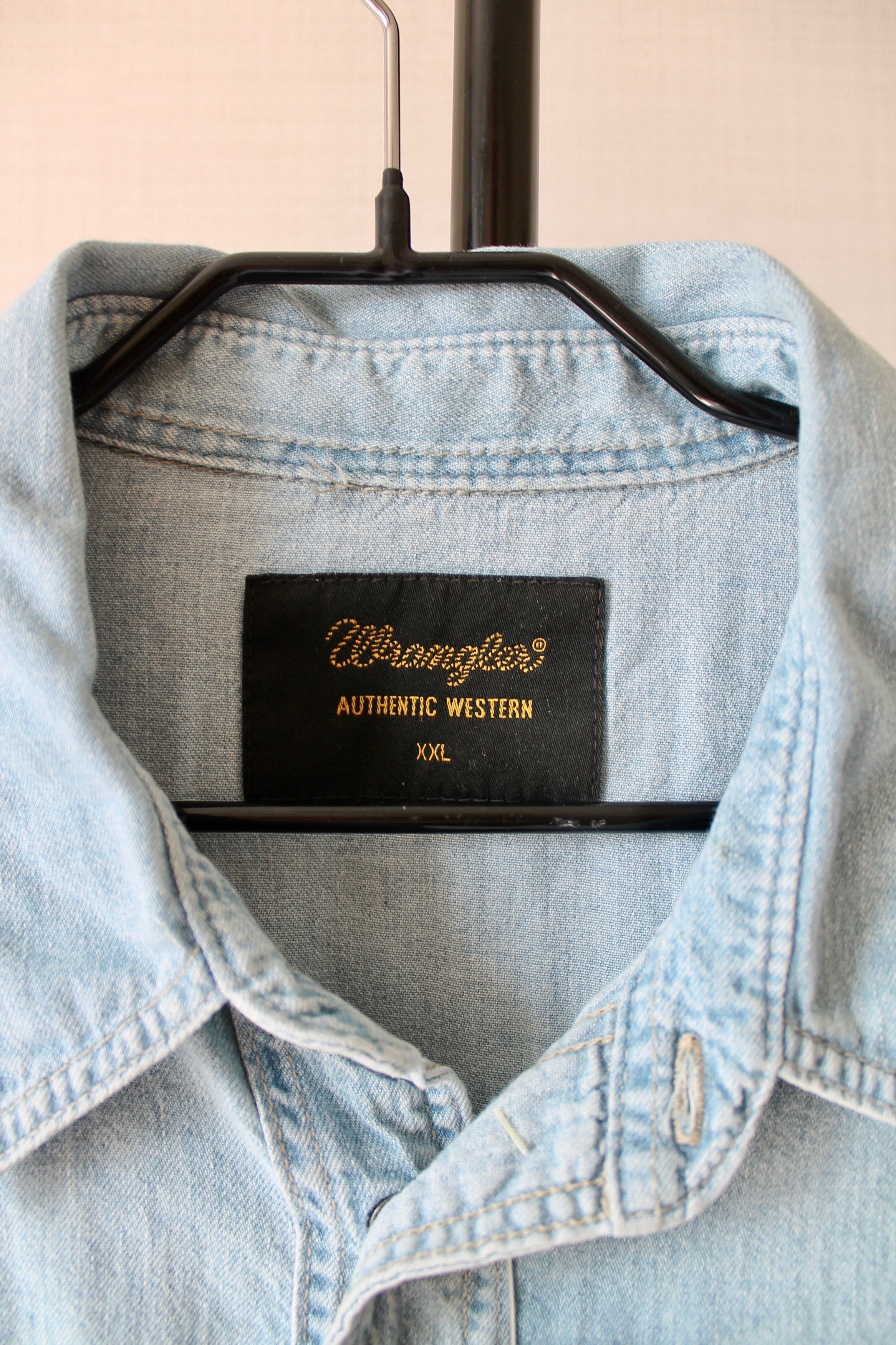 Vintage Wrangler Western Denim Shirt XXL Blue Size US XXL / EU 58 / 5 - 5 Thumbnail