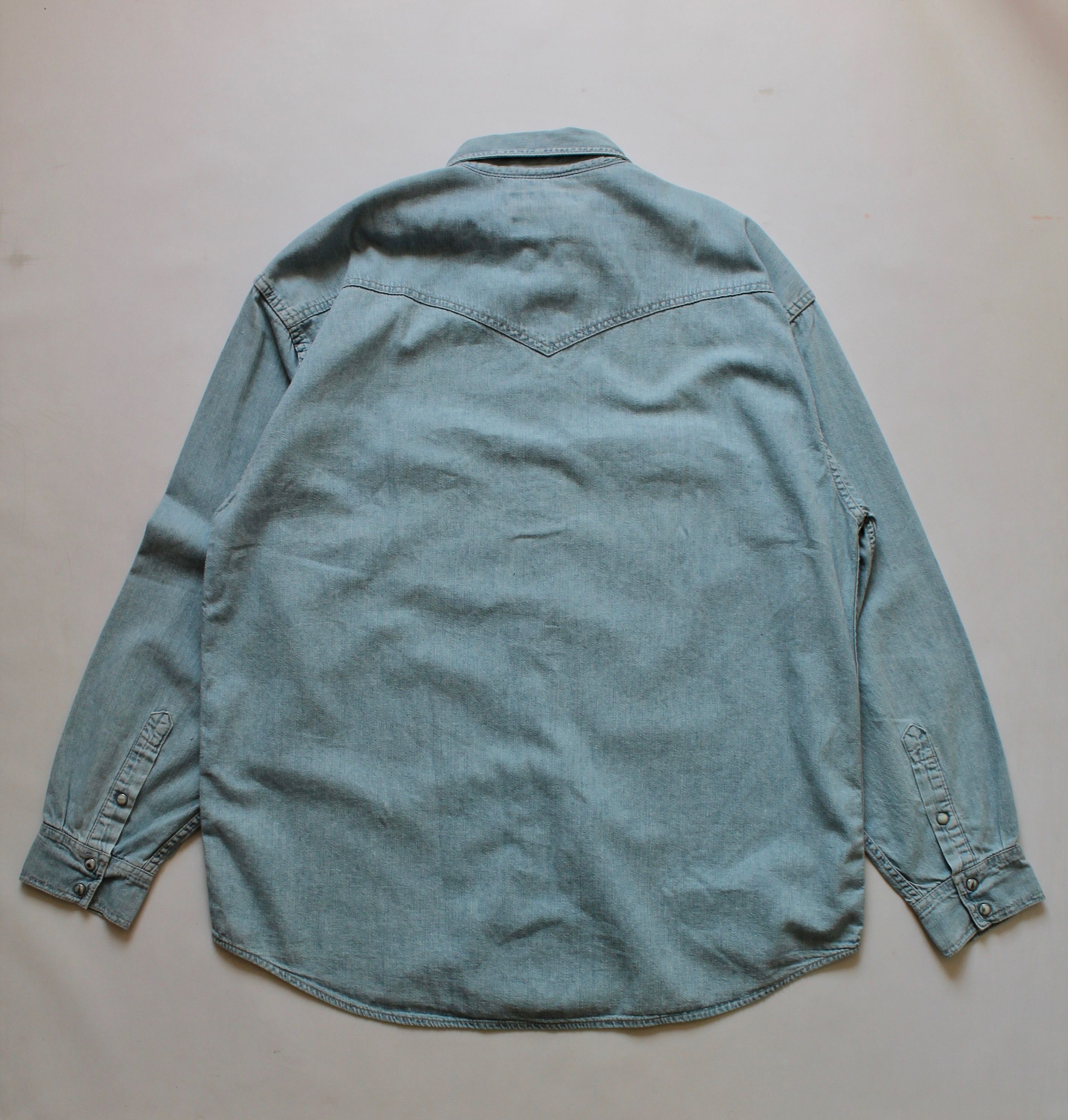 Vintage Wrangler Western Denim Shirt XXL Blue Size US XXL / EU 58 / 5 - 12 Thumbnail