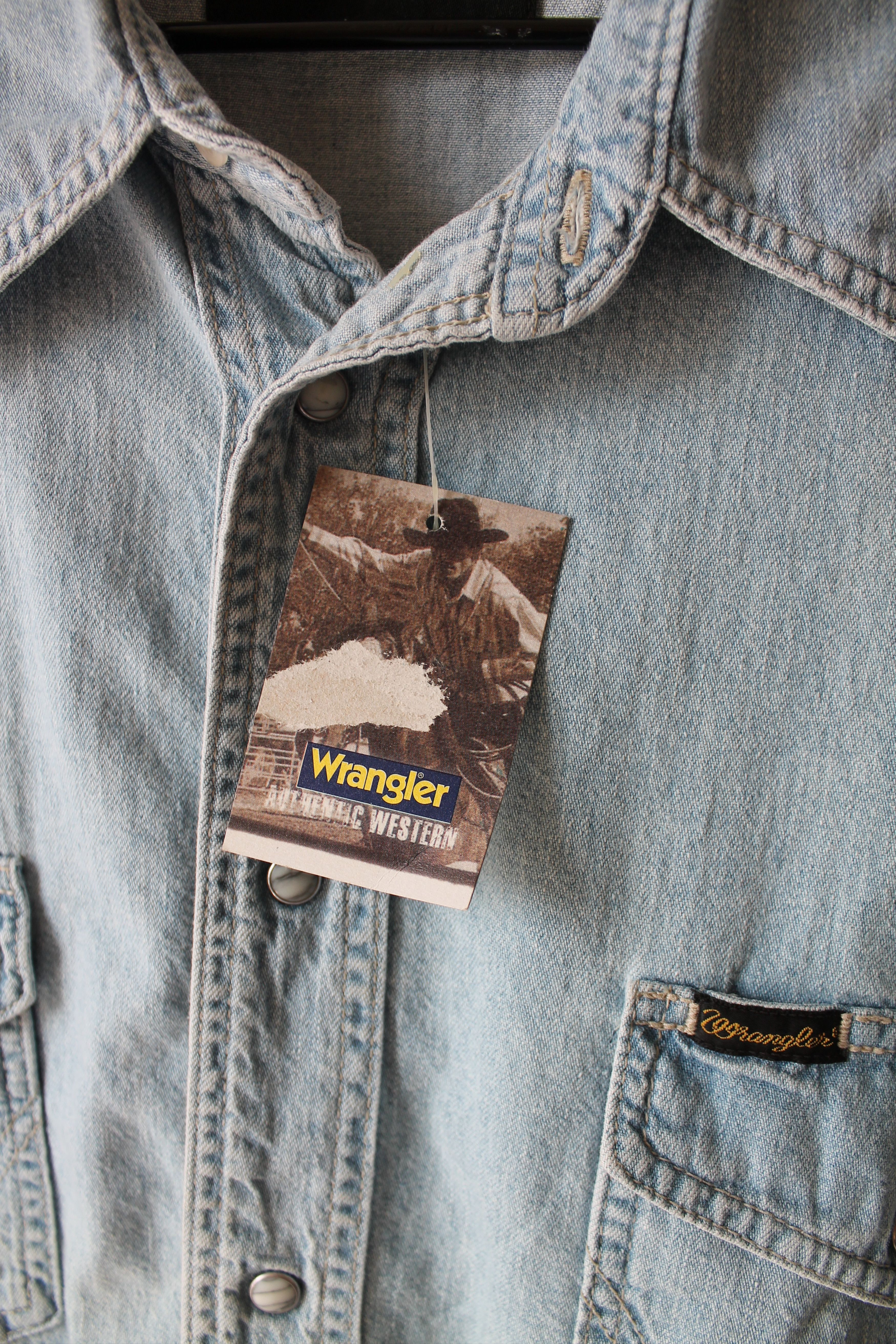 Vintage Wrangler Western Denim Shirt XXL Blue Size US XXL / EU 58 / 5 - 3 Thumbnail