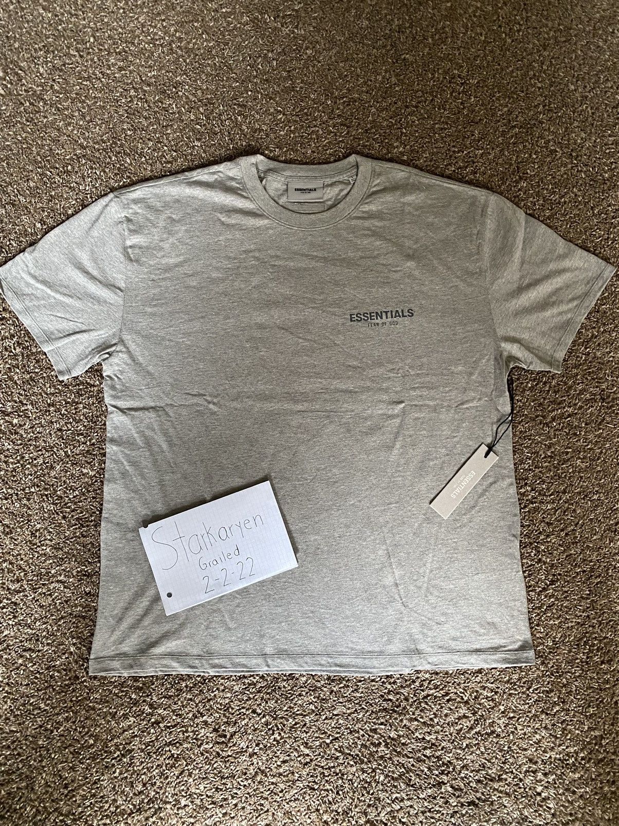 Fear of God Fear of God Essentials T-Shirt - Light Oatmeal - Size L Size US L / EU 52-54 / 3 - 1 Thumbnail