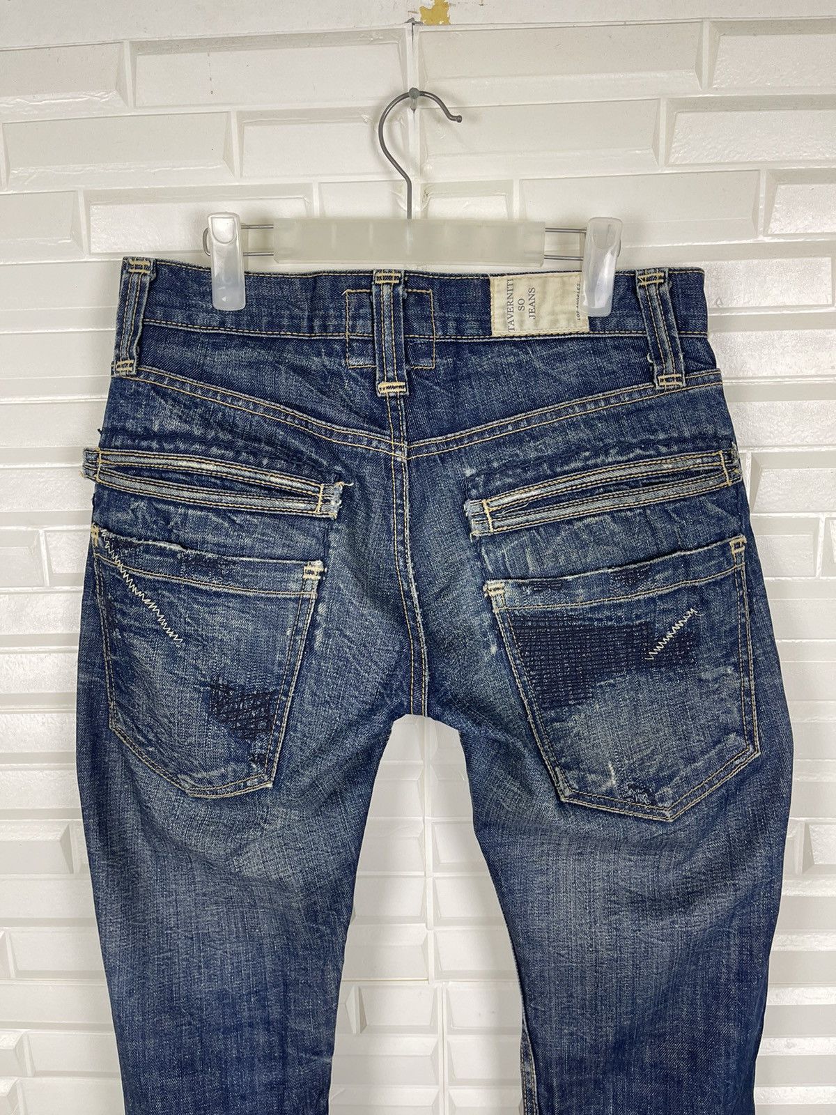 Vintage Vintage TAVERNITI So Jeans L.A Streetwear Distressed Size US 29 - 5 Thumbnail