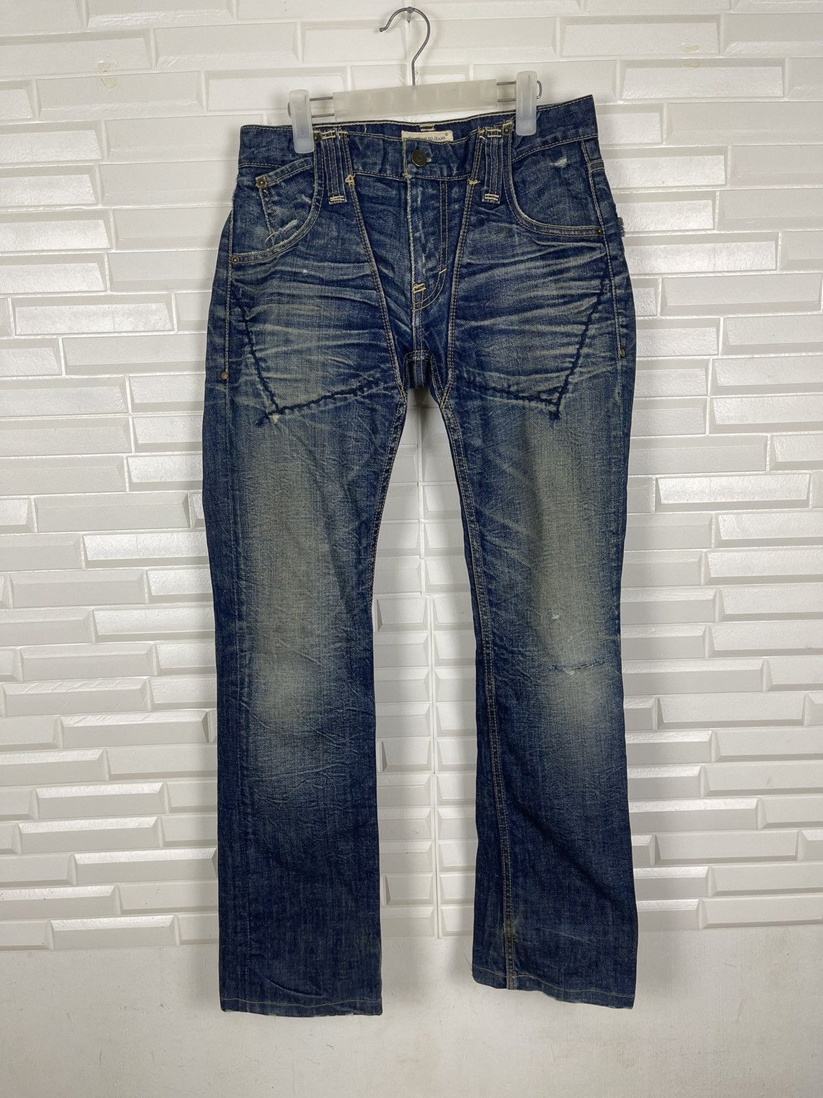 Vintage Vintage TAVERNITI So Jeans L.A Streetwear Distressed Size US 29 - 4 Thumbnail