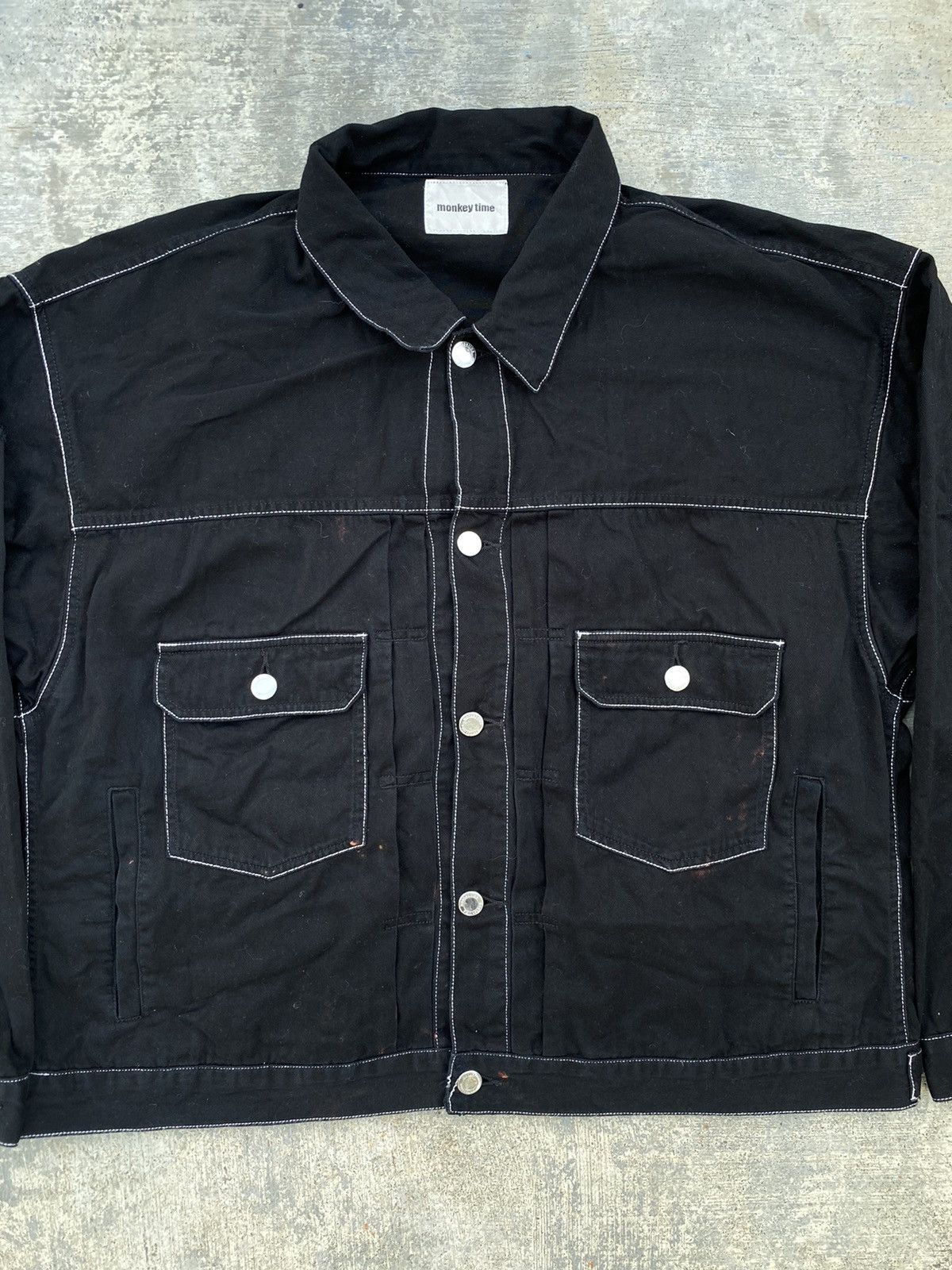 Japanese Brand × monkey time JAPAN MONKEY TIME SUN FADED DISTRESSED PUNK BOXY GORPCORE Size US XL / EU 56 / 4 - 3 Thumbnail