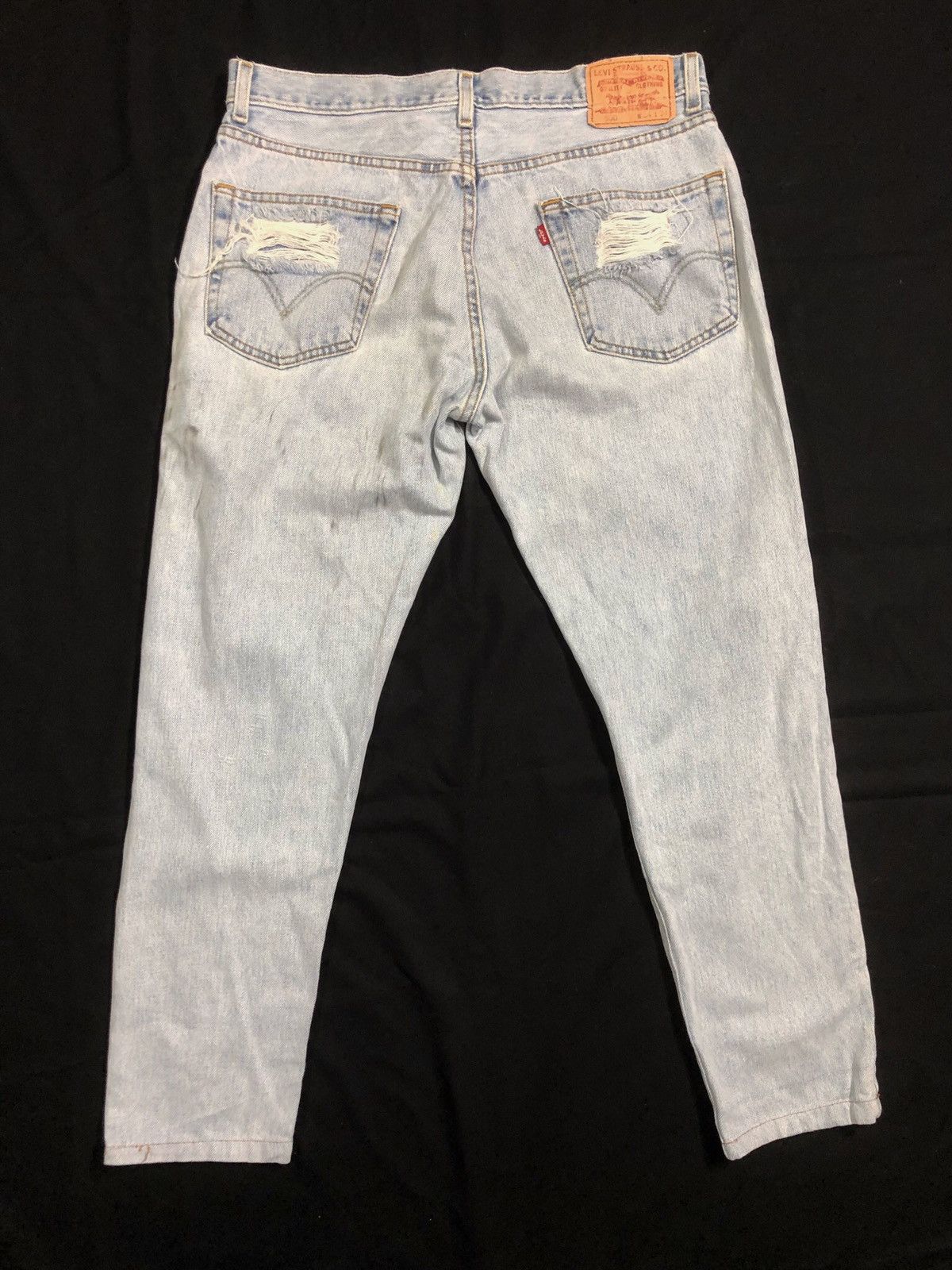 Levi's Vintage Clothing Distressed Rip Jeans Levi’s Vintage Virgil Abloh Style 34 Size US 34 / EU 50 - 2 Thumbnail