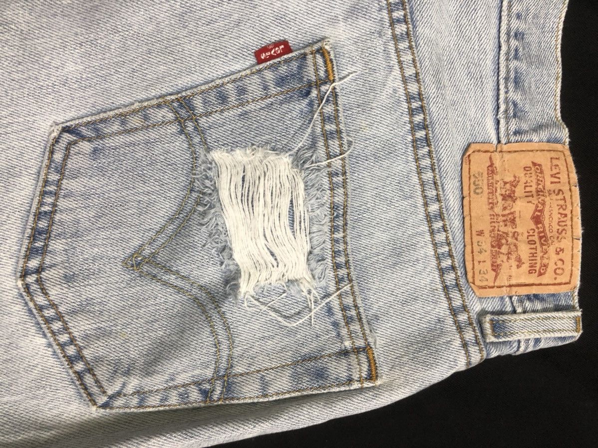 Levi's Vintage Clothing Distressed Rip Jeans Levi’s Vintage Virgil Abloh Style 34 Size US 34 / EU 50 - 4 Thumbnail