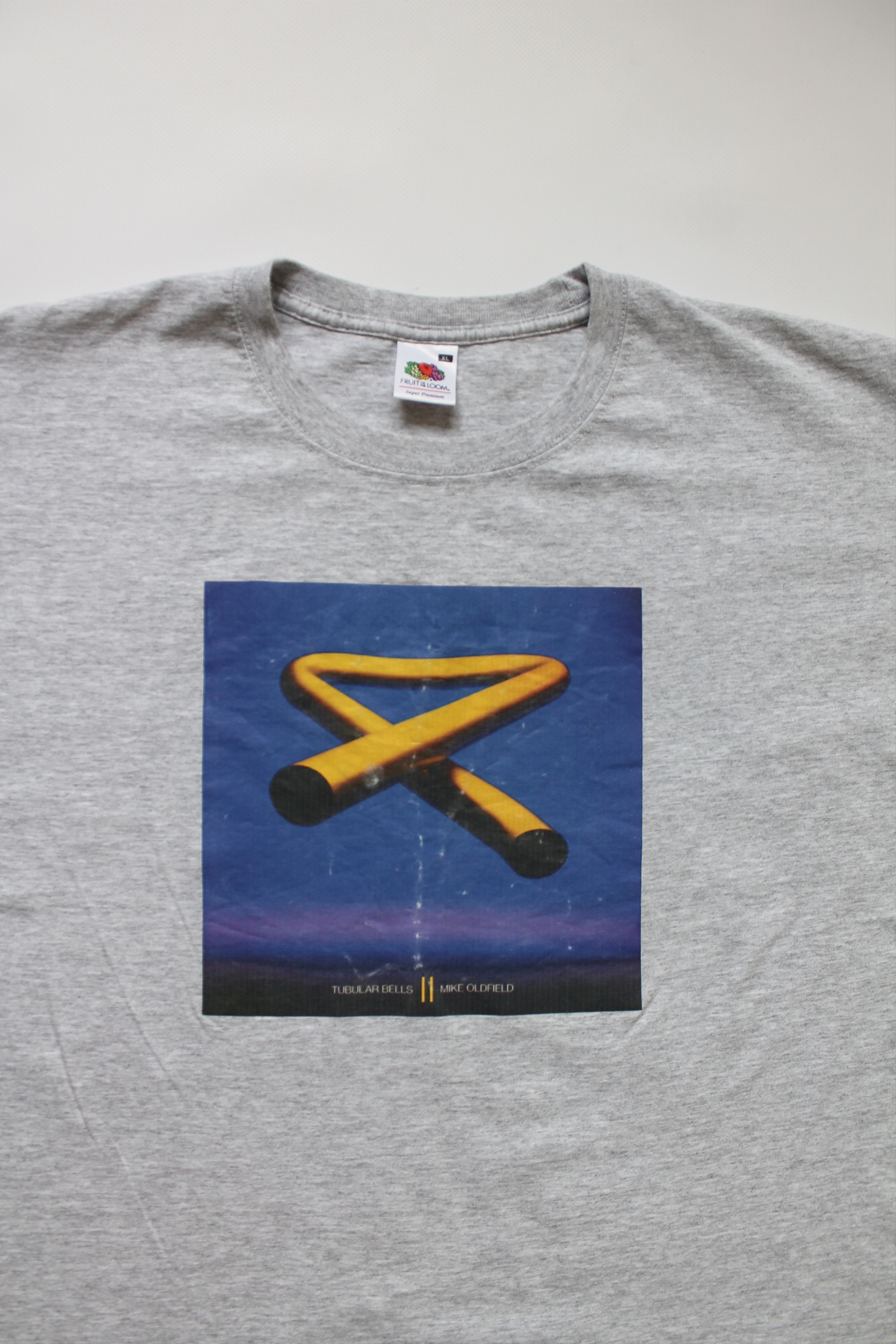 Band Tees VINTAGE! Tubular Bells Mike Oldfield T-SHIRT GRAY Size US XL / EU 56 / 4 - 4 Thumbnail
