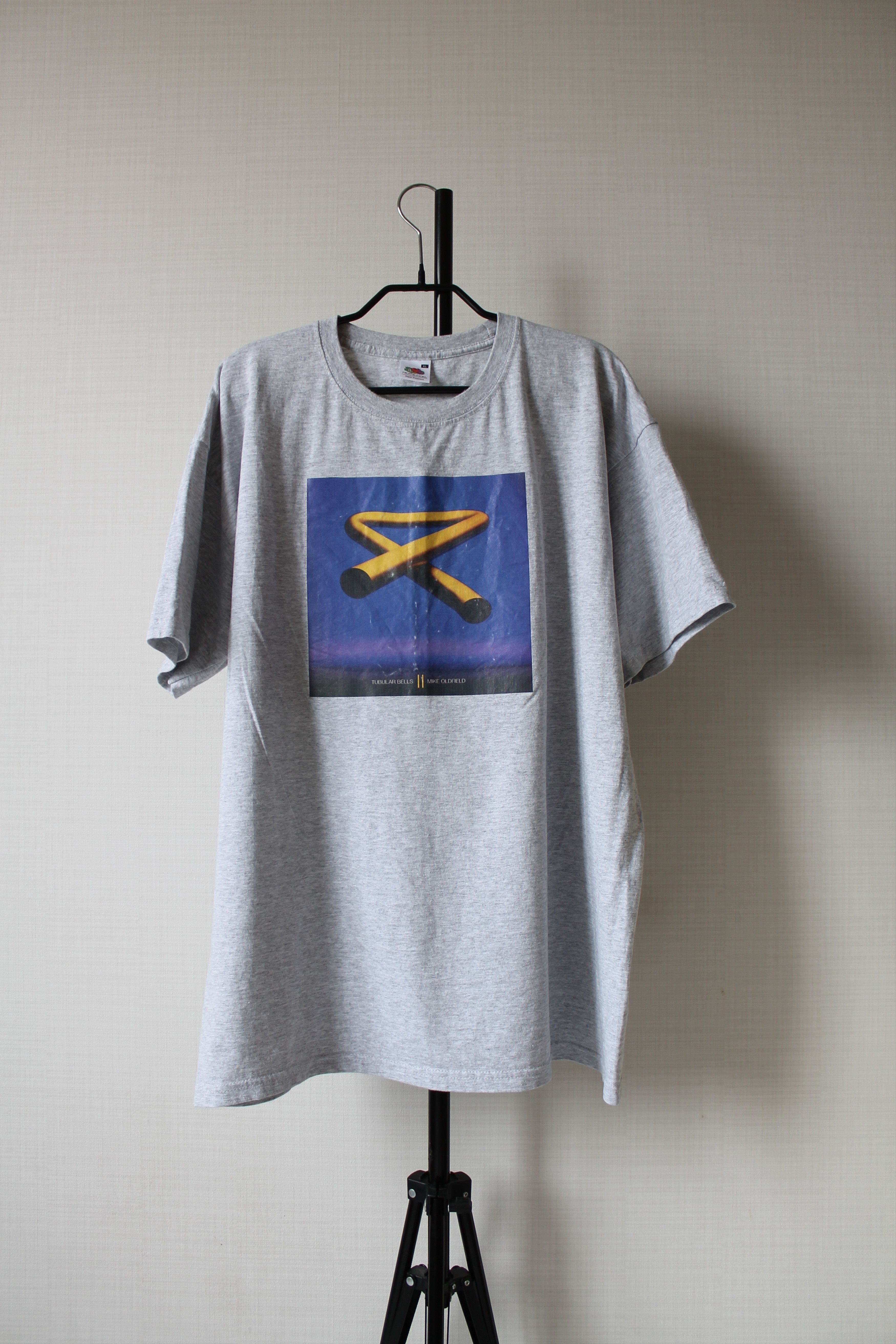 Band Tees VINTAGE! Tubular Bells Mike Oldfield T-SHIRT GRAY Size US XL / EU 56 / 4 - 1 Thumbnail