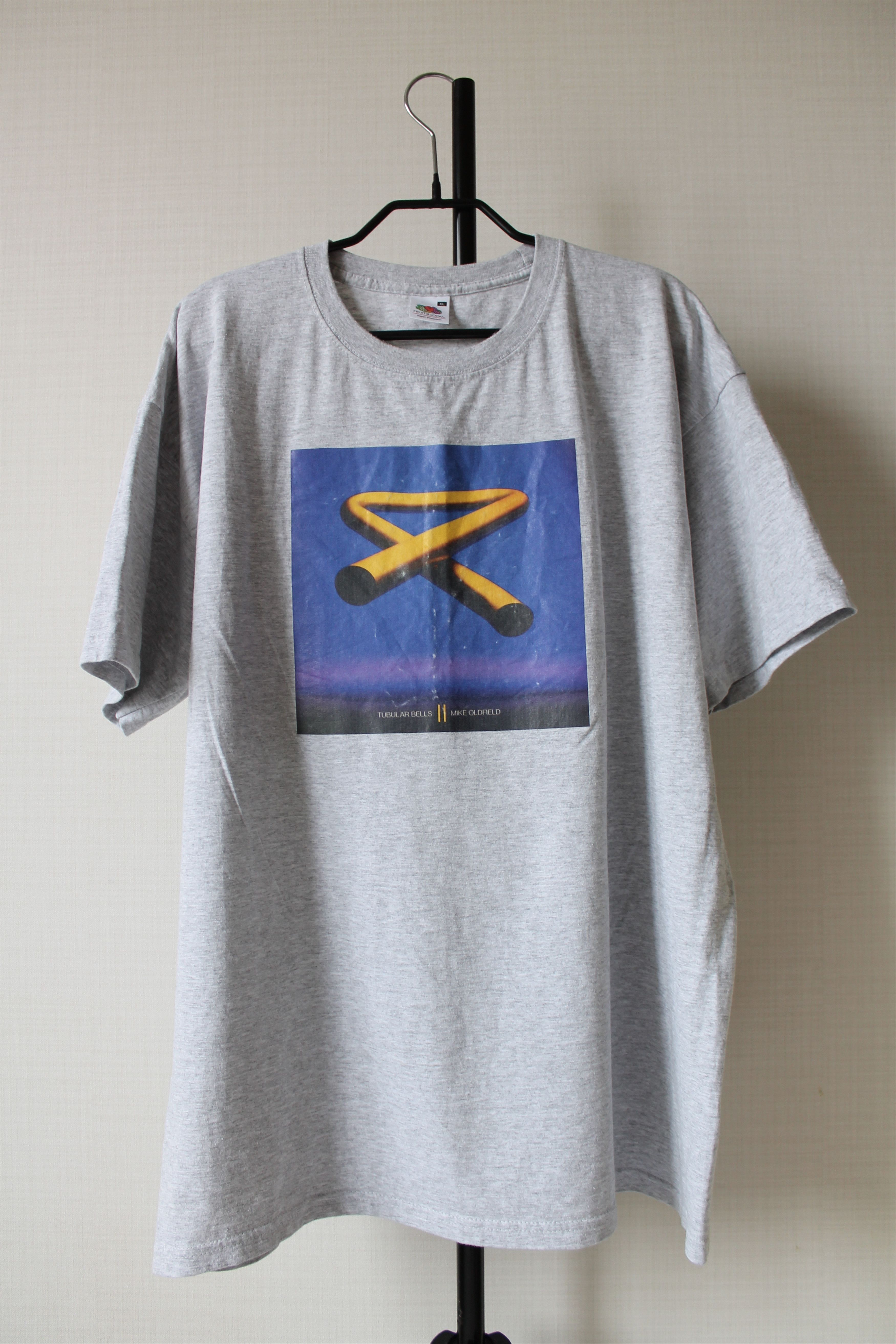 Band Tees VINTAGE! Tubular Bells Mike Oldfield T-SHIRT GRAY Size US XL / EU 56 / 4 - 9 Thumbnail