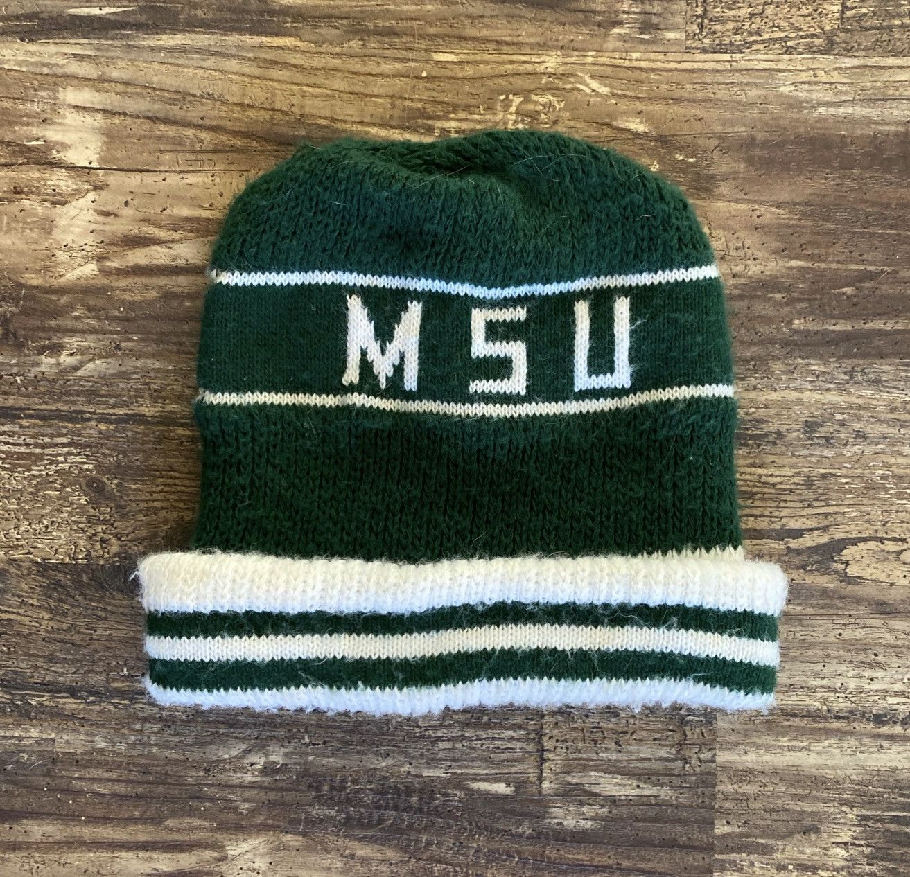 Vintage Vintage 1990s MSU Michigan State Spartans Beanie Size ONE SIZE - 2 Preview