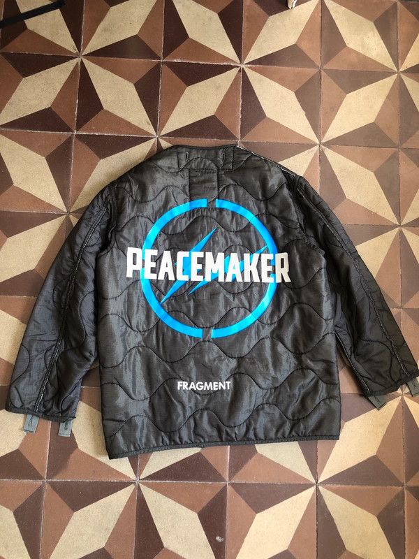 image of Fragment Design x Oamc Fragment Quilted Army Jacket Liner M65 Peacemaker in Black (Size Small)