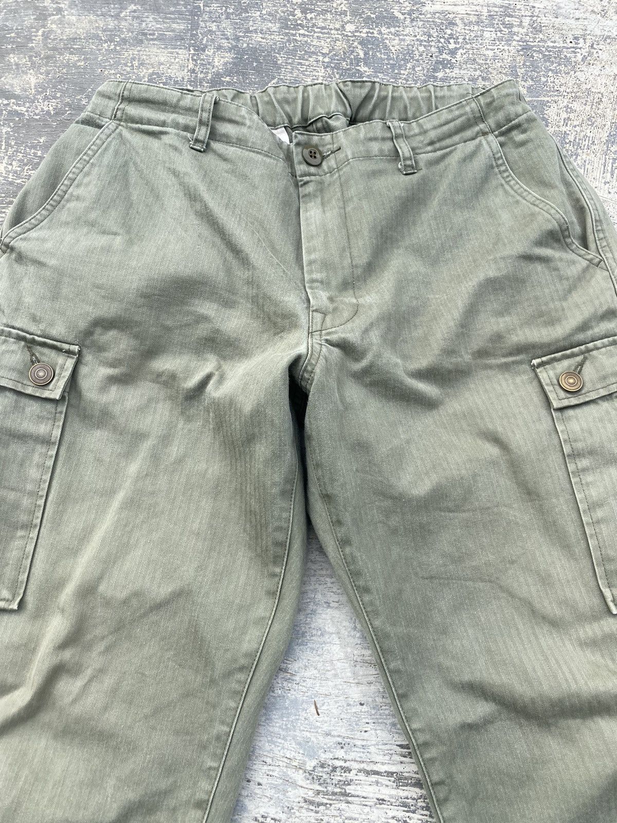 Japanese Brand JAPAN FATIGUE ARMY HERRINGBONE LOOSE BAGGY GORPCORE CARGO Size US 30 / EU 46 - 3 Thumbnail