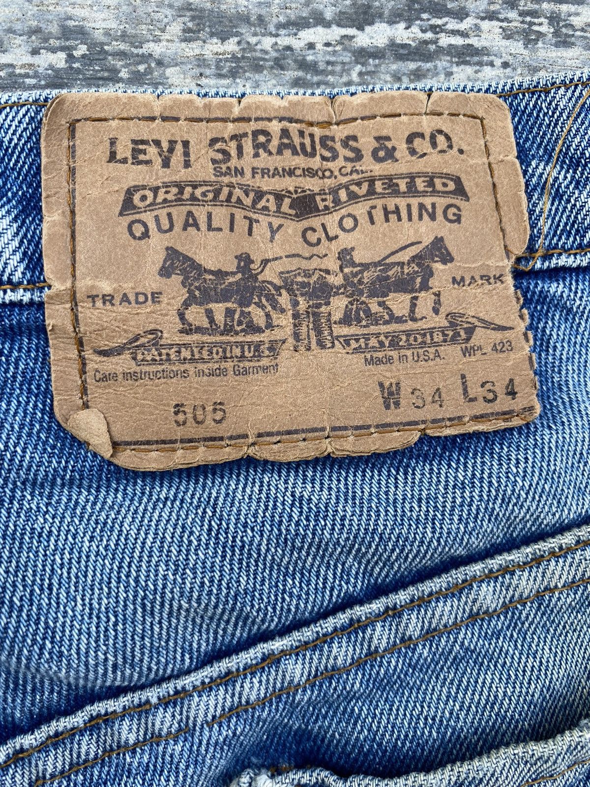 VINTAGE LEVIS 505 ORANGE TAB COWBOY GORPCORE PUNK GRUNGE