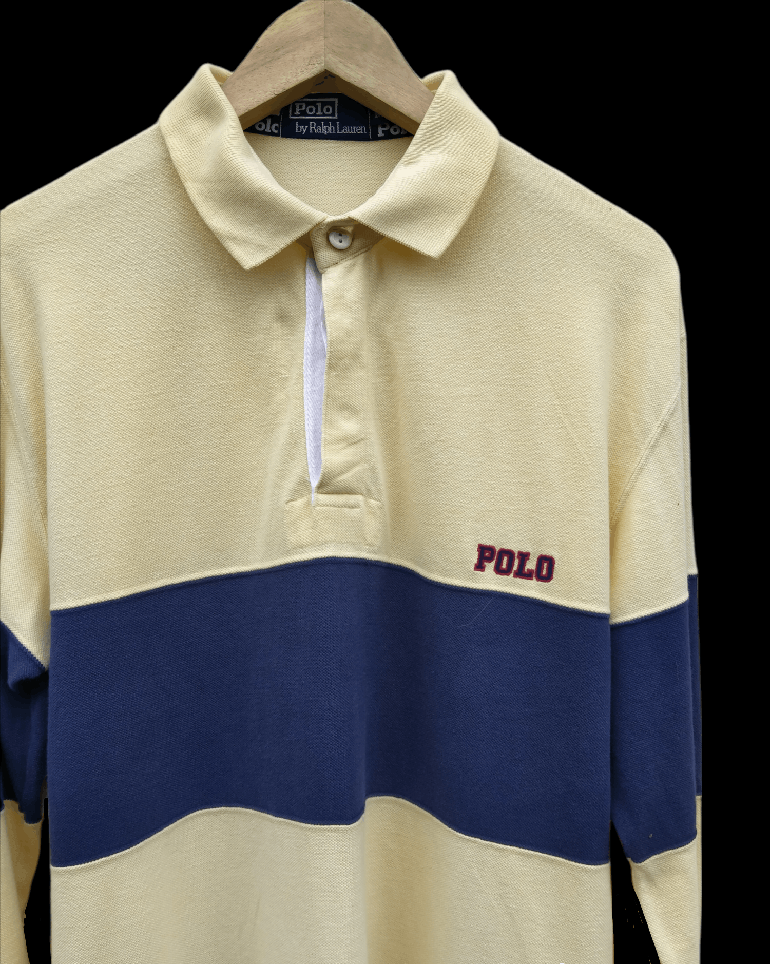 Polo Ralph Lauren Vintage 90s Polo Ralph Lauren SpellOut Stripe Tee Size US M / EU 48-50 / 2 - 3 Thumbnail