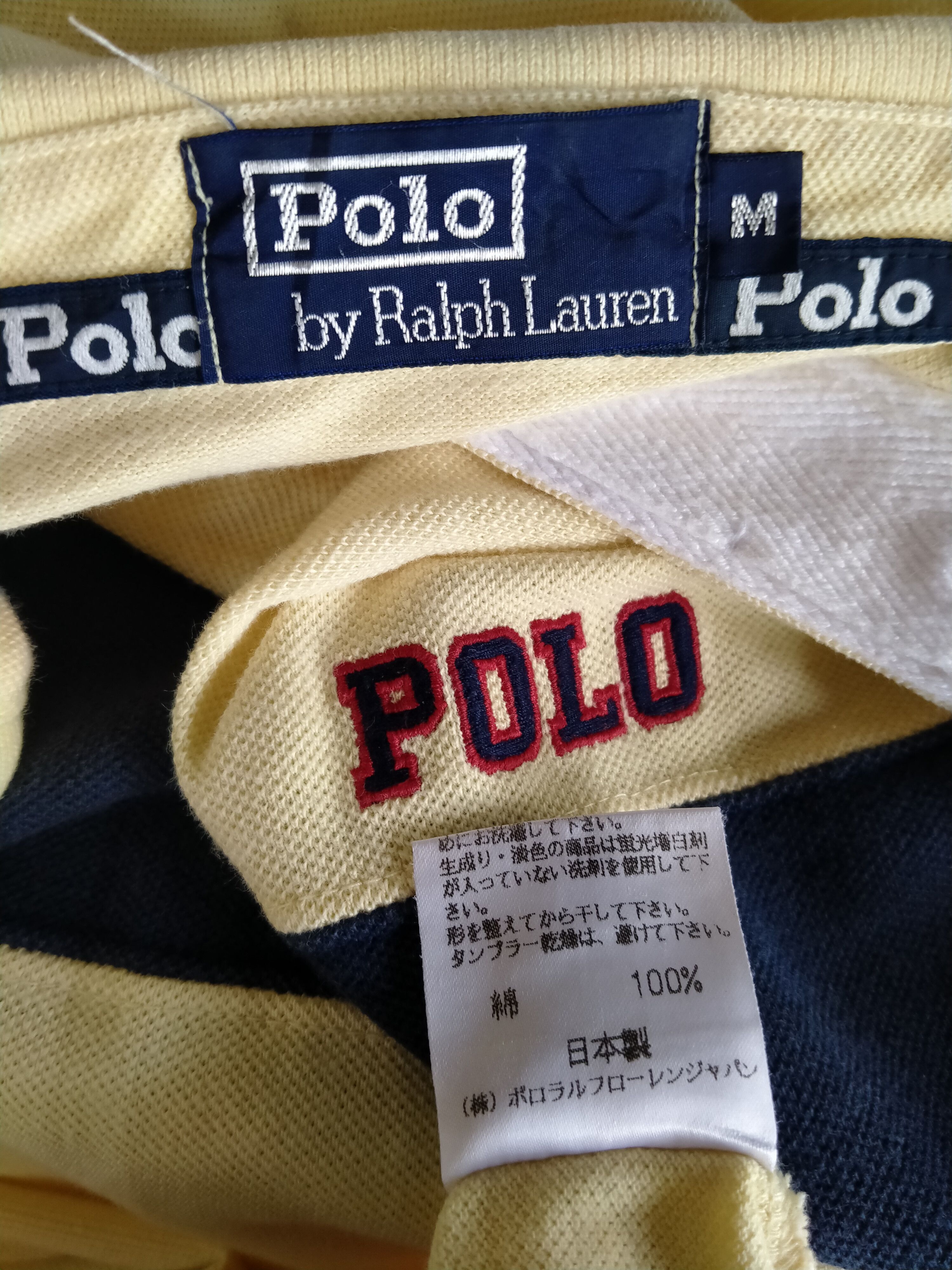 Polo Ralph Lauren Vintage 90s Polo Ralph Lauren SpellOut Stripe Tee Size US M / EU 48-50 / 2 - 6 Thumbnail