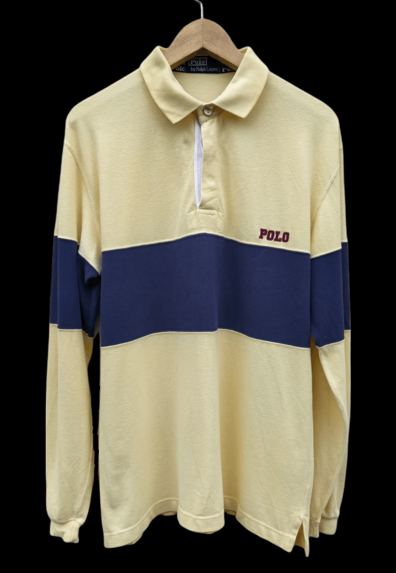Polo Ralph Lauren Vintage 90s Polo Ralph Lauren SpellOut Stripe Tee Size US M / EU 48-50 / 2 - 1 Thumbnail