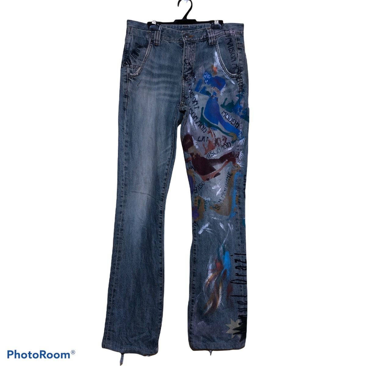 Seditionaries Semantic Design distressed denim Painted custom made Size US 29 - 1 Thumbnail