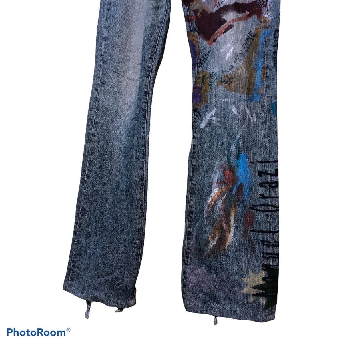 Seditionaries Semantic Design distressed denim Painted custom made Size US 29 - 3 Thumbnail