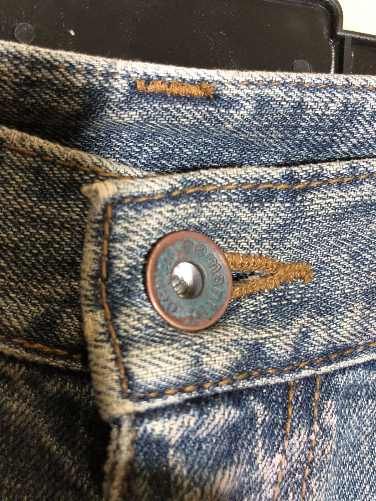 Seditionaries Semantic Design distressed denim Painted custom made Size US 29 - 11 Thumbnail