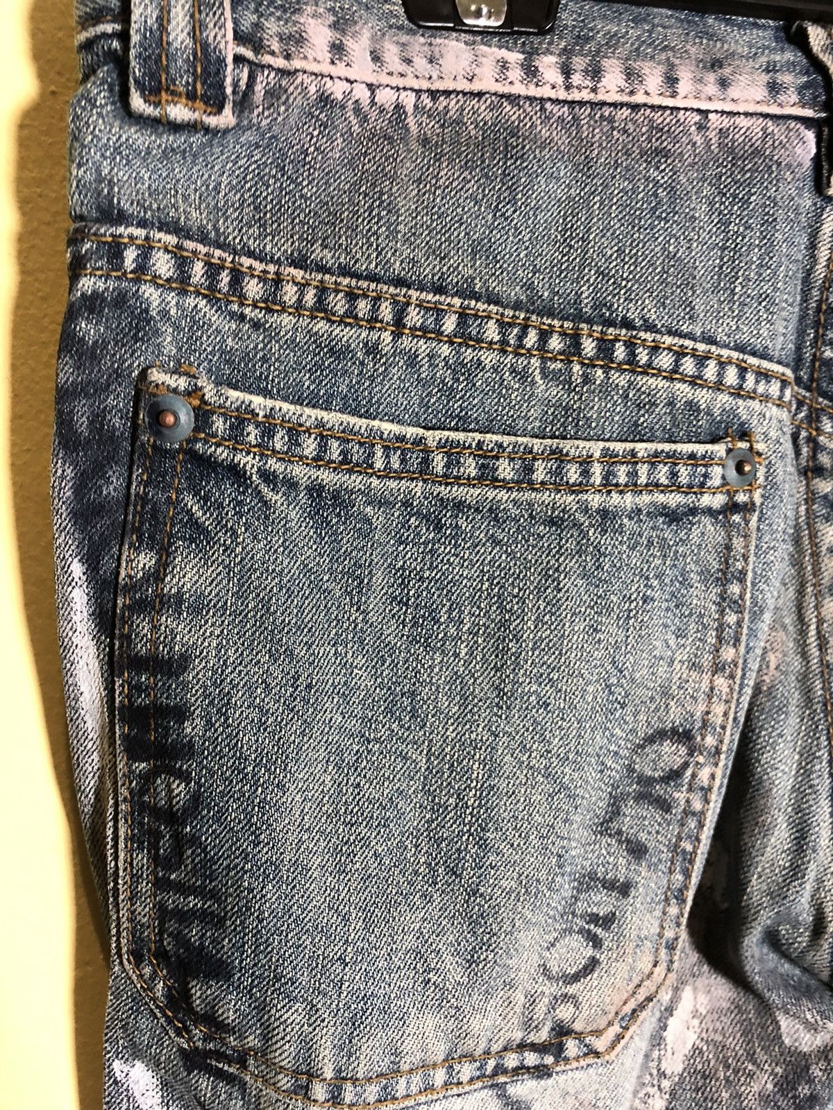 Seditionaries Semantic Design distressed denim Painted custom made Size US 29 - 17 Thumbnail