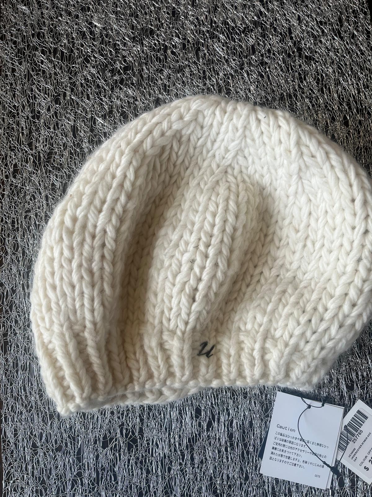 Undercover Embroidered Logo Wool Beanie in Ivory Size ONE SIZE - 2 Thumbnail