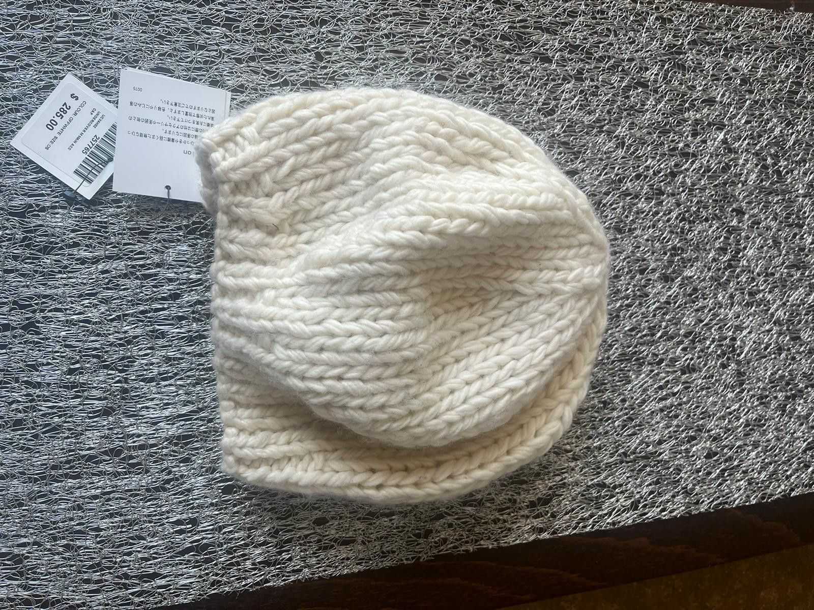 Undercover Embroidered Logo Wool Beanie in Ivory Size ONE SIZE - 11 Thumbnail