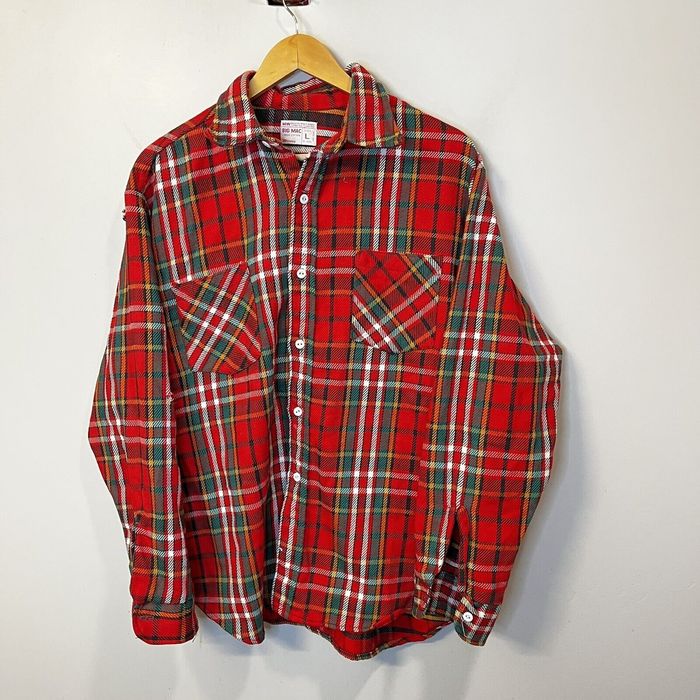 Vintage VTG Big Mac JCPenney L Red Green Plaid Button Front Shirt | Grailed