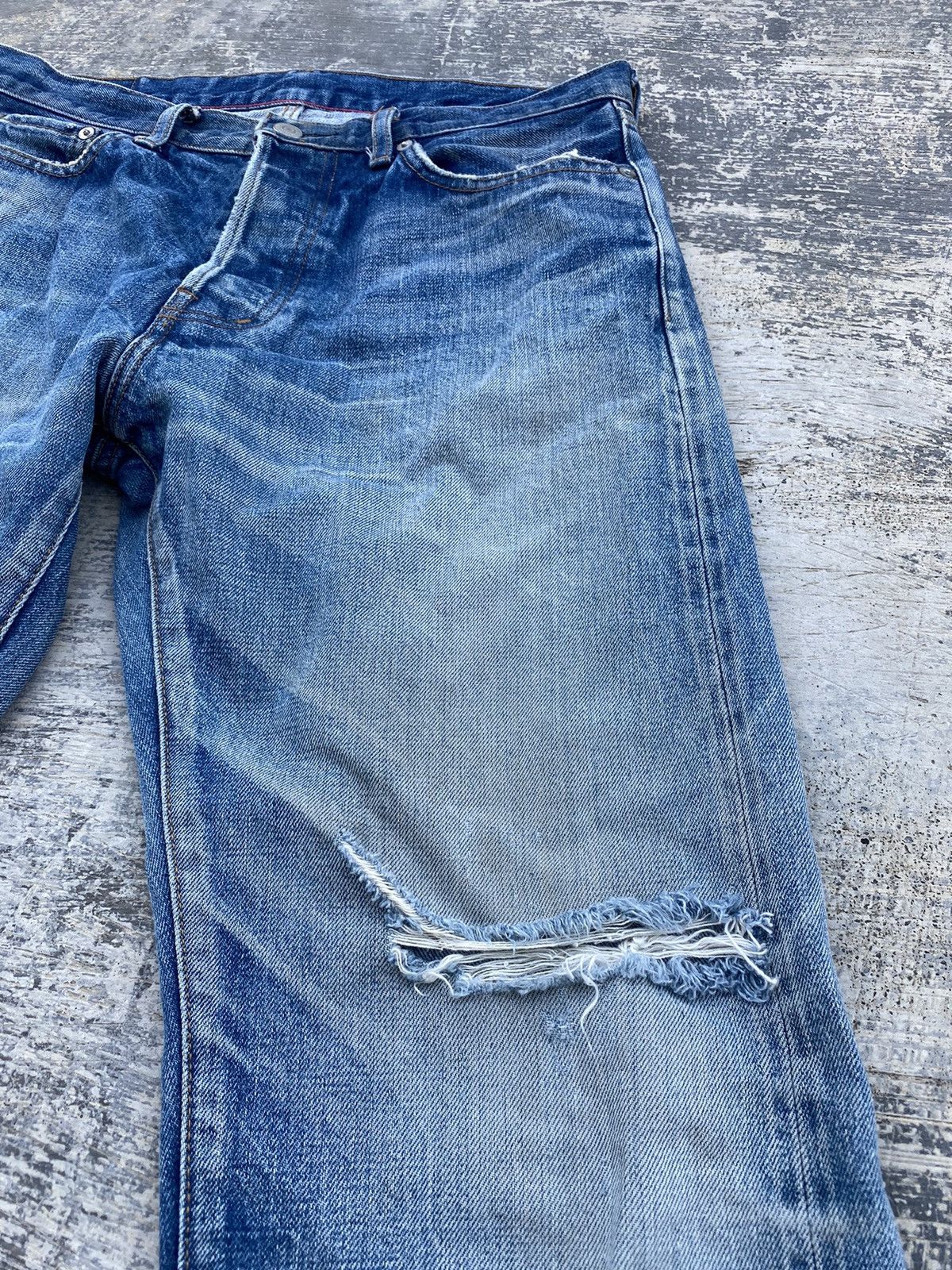 Japanese Brand ORDINARY FITS SELVEDGE DISTRESSED KAPITAL GRUNGE GORPCORE Size US 31 - 9 Thumbnail