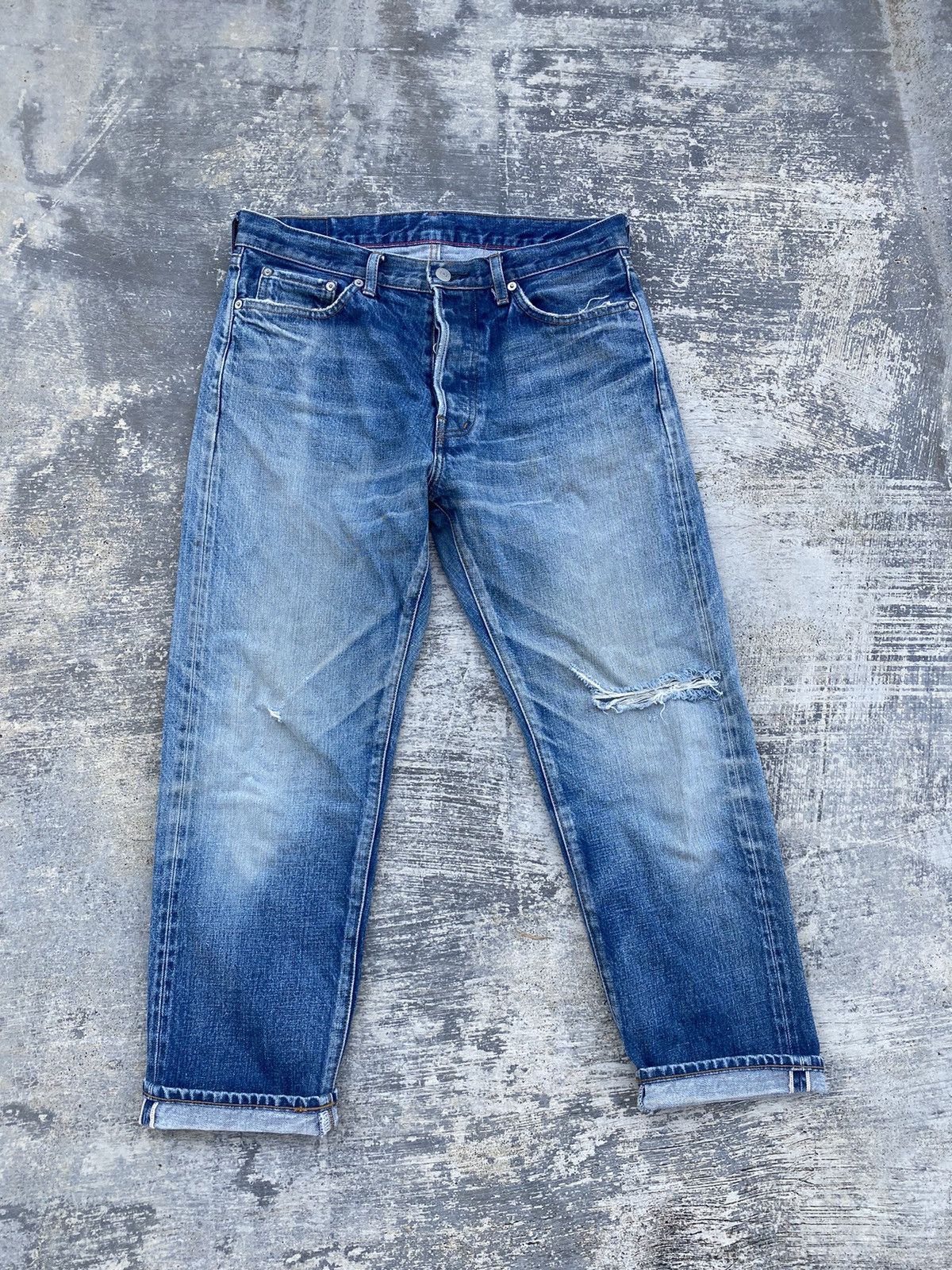 Japanese Brand ORDINARY FITS SELVEDGE DISTRESSED KAPITAL GRUNGE GORPCORE Size US 31 - 2 Thumbnail