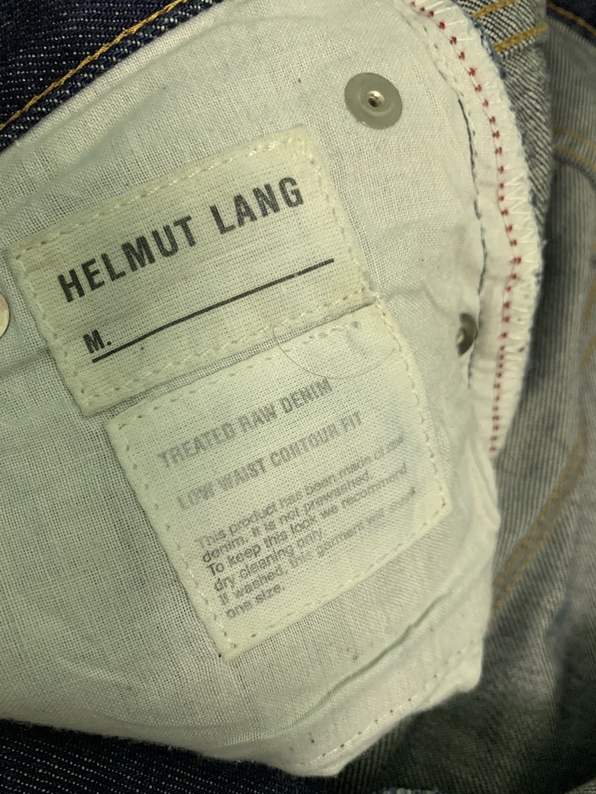 Helmut Lang 🔥Vintage Helmut Lang Treated Raw Denim Jeans Size US 31 - 13 Thumbnail