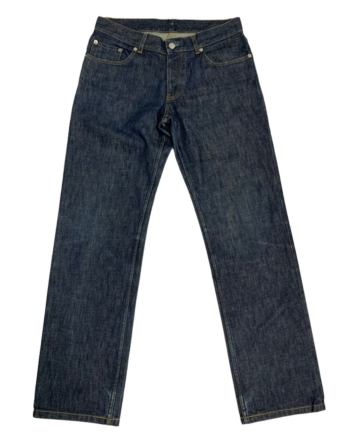 Helmut Lang 🔥Vintage Helmut Lang Treated Raw Denim Jeans Size US 31 - 3 Thumbnail