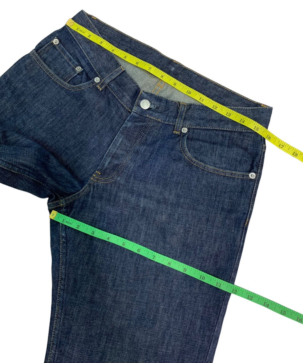 Helmut Lang 🔥Vintage Helmut Lang Treated Raw Denim Jeans Size US 31 - 15 Thumbnail