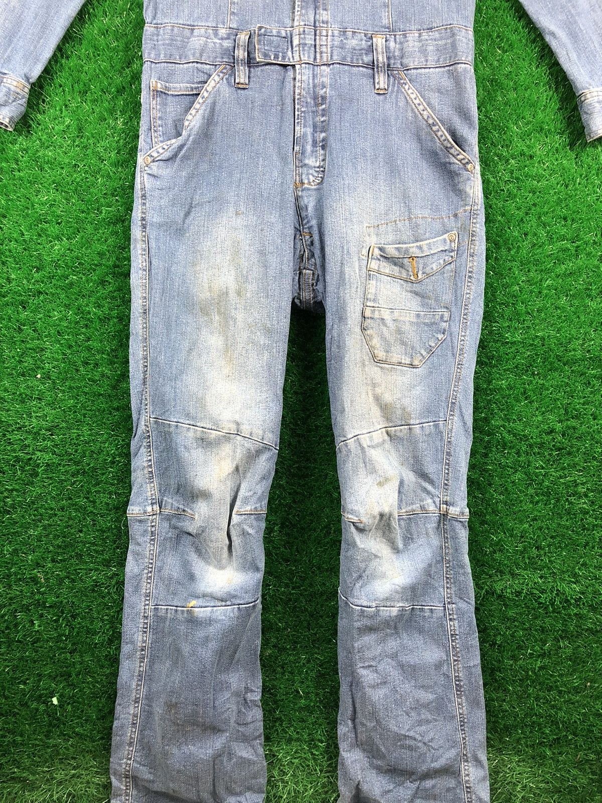 Japanese Brand Vintage 90's Coverall Denim Worker by I'Z Frontier Size US 32 / EU 48 - 5 Thumbnail