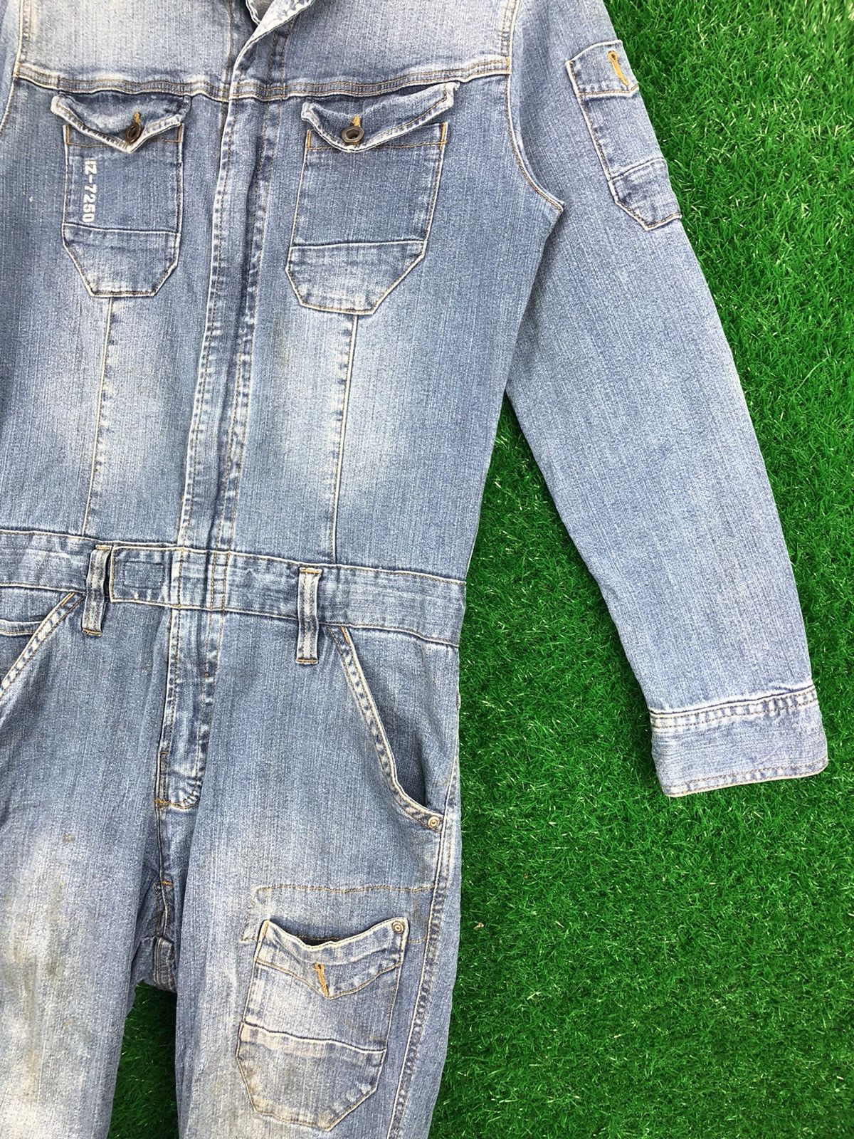 Japanese Brand Vintage 90's Coverall Denim Worker by I'Z Frontier Size US 32 / EU 48 - 3 Thumbnail