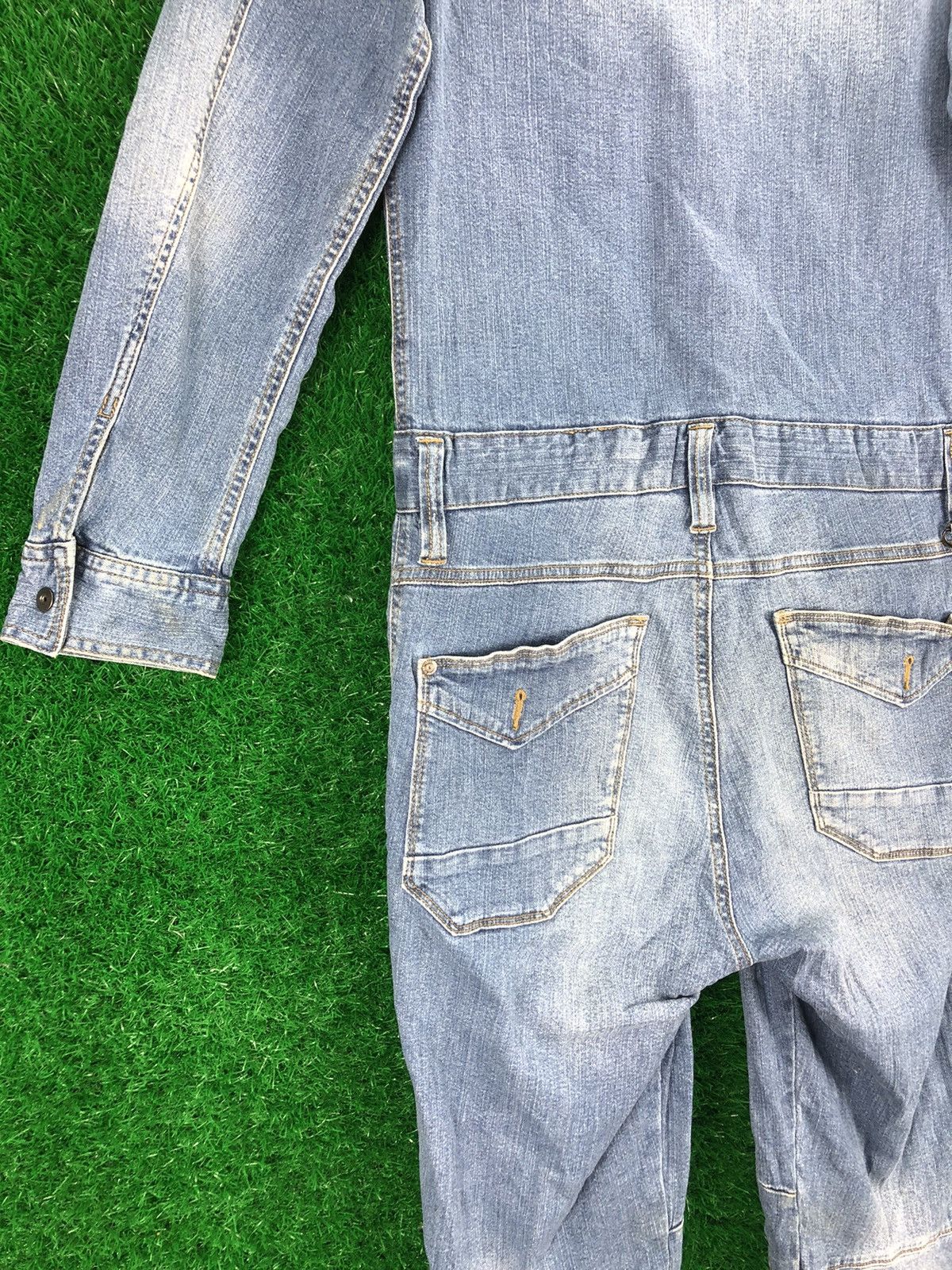 Japanese Brand Vintage 90's Coverall Denim Worker by I'Z Frontier Size US 32 / EU 48 - 9 Thumbnail