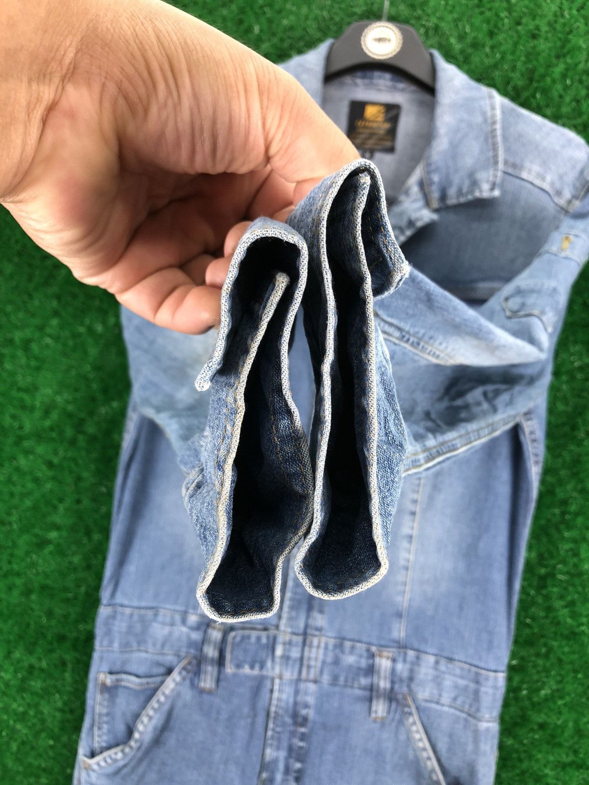 Japanese Brand Vintage 90's Coverall Denim Worker by I'Z Frontier Size US 32 / EU 48 - 12 Thumbnail