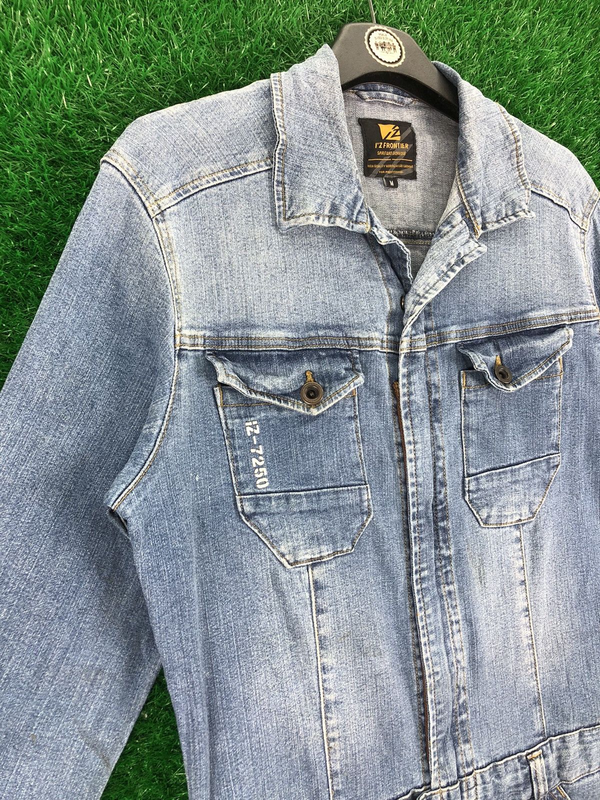 Japanese Brand Vintage 90's Coverall Denim Worker by I'Z Frontier Size US 32 / EU 48 - 2 Thumbnail