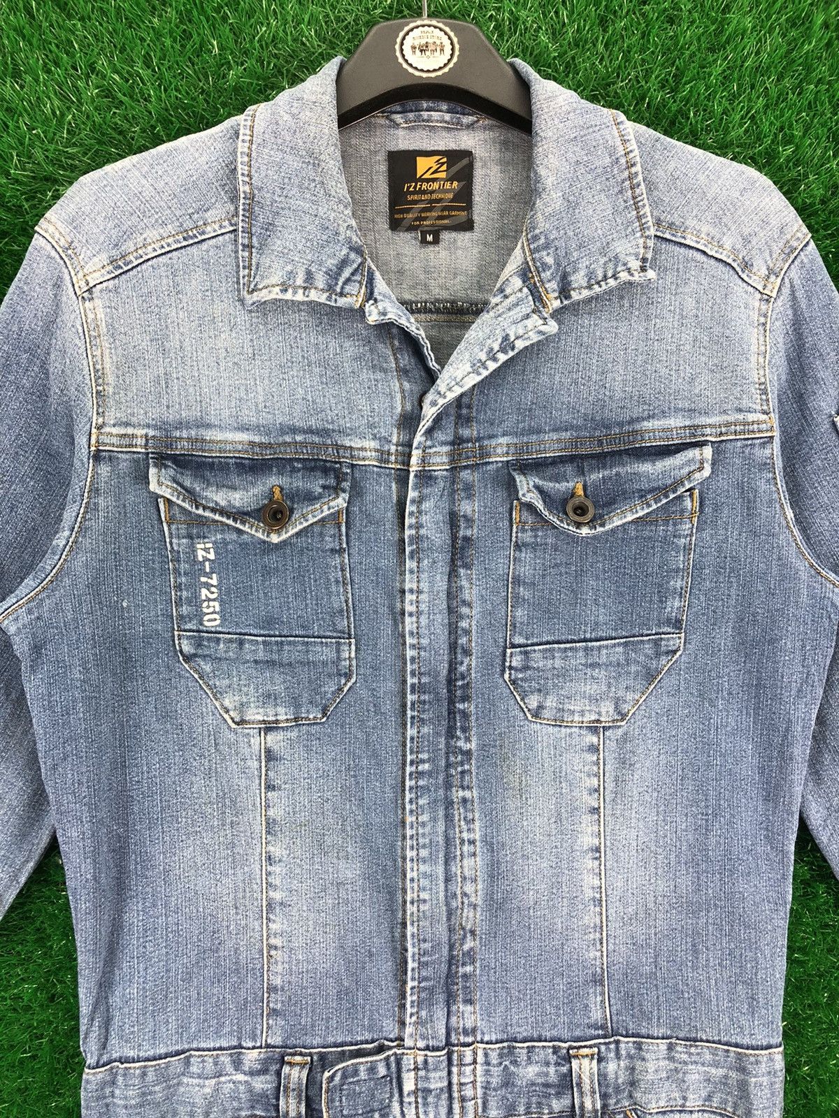 Japanese Brand Vintage 90's Coverall Denim Worker by I'Z Frontier Size US 32 / EU 48 - 4 Thumbnail