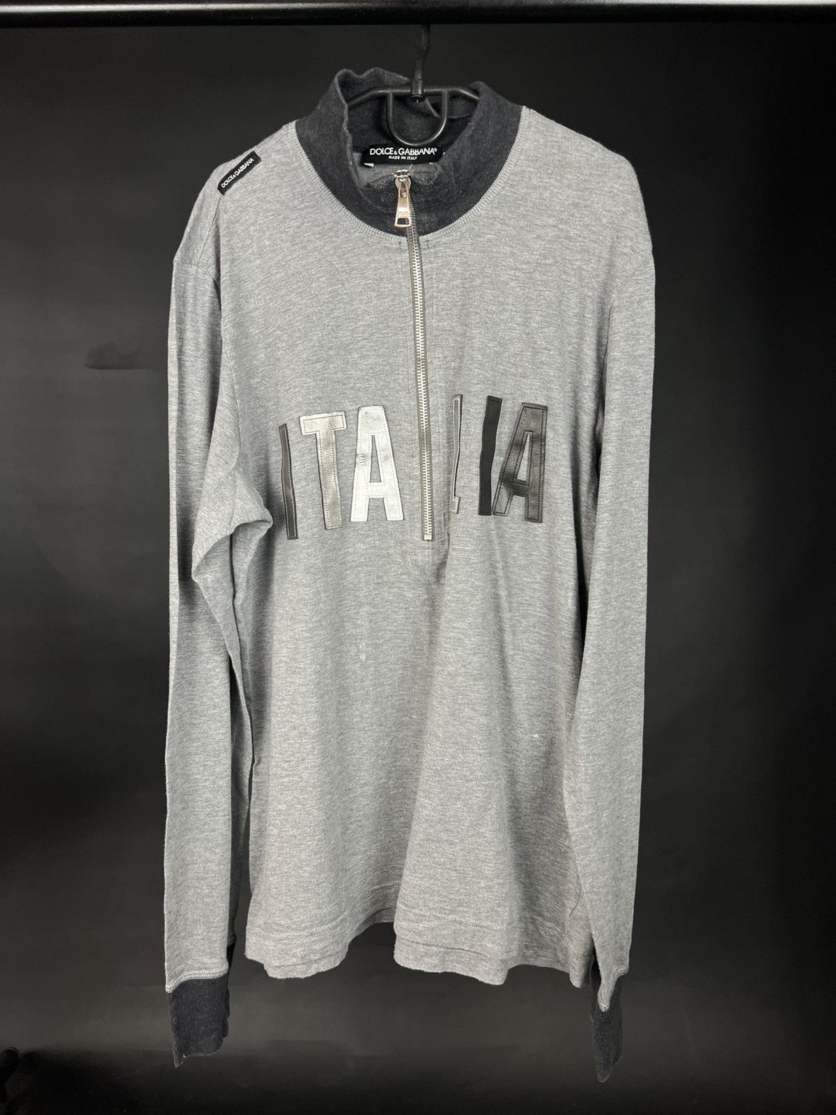 Dolce & Gabbana × Vintage VTG Dolce Gabbana Italia Big Logo Zip Sweatshirt Size XL / US 12-14 / IT 48-50 - 1 Thumbnail